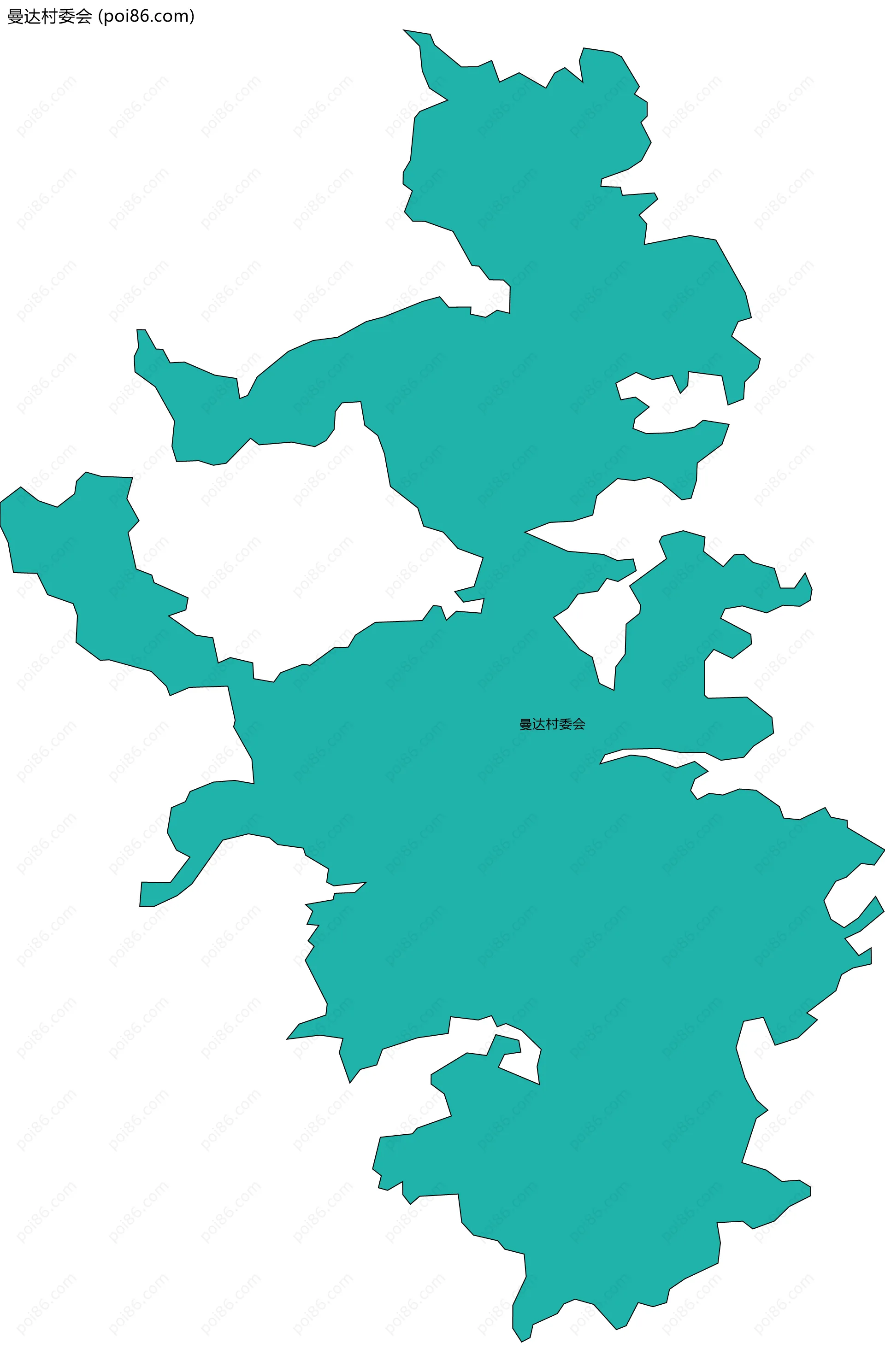 曼达村委会边界地图