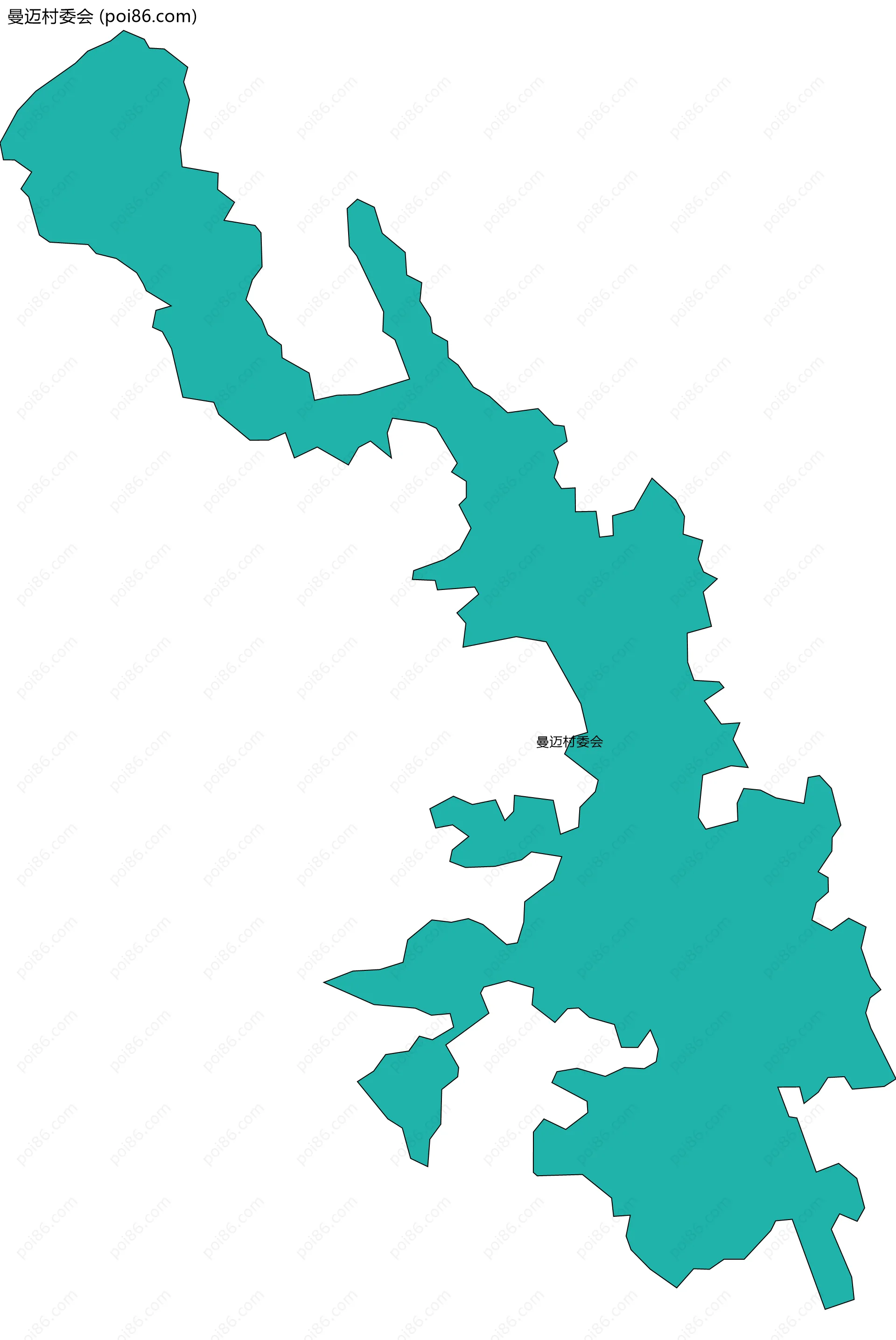 曼迈村委会边界地图