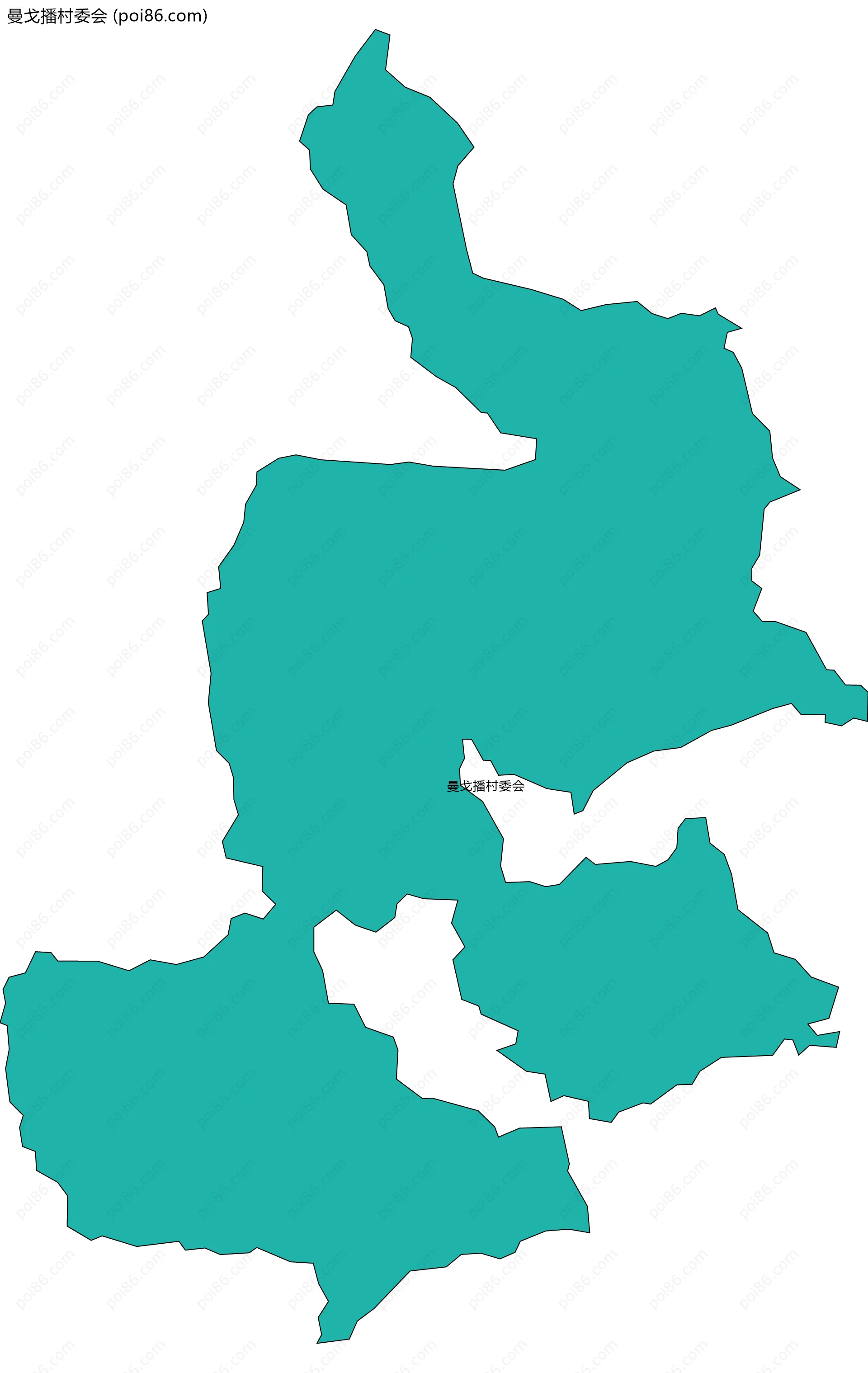 曼戈播村委会边界地图