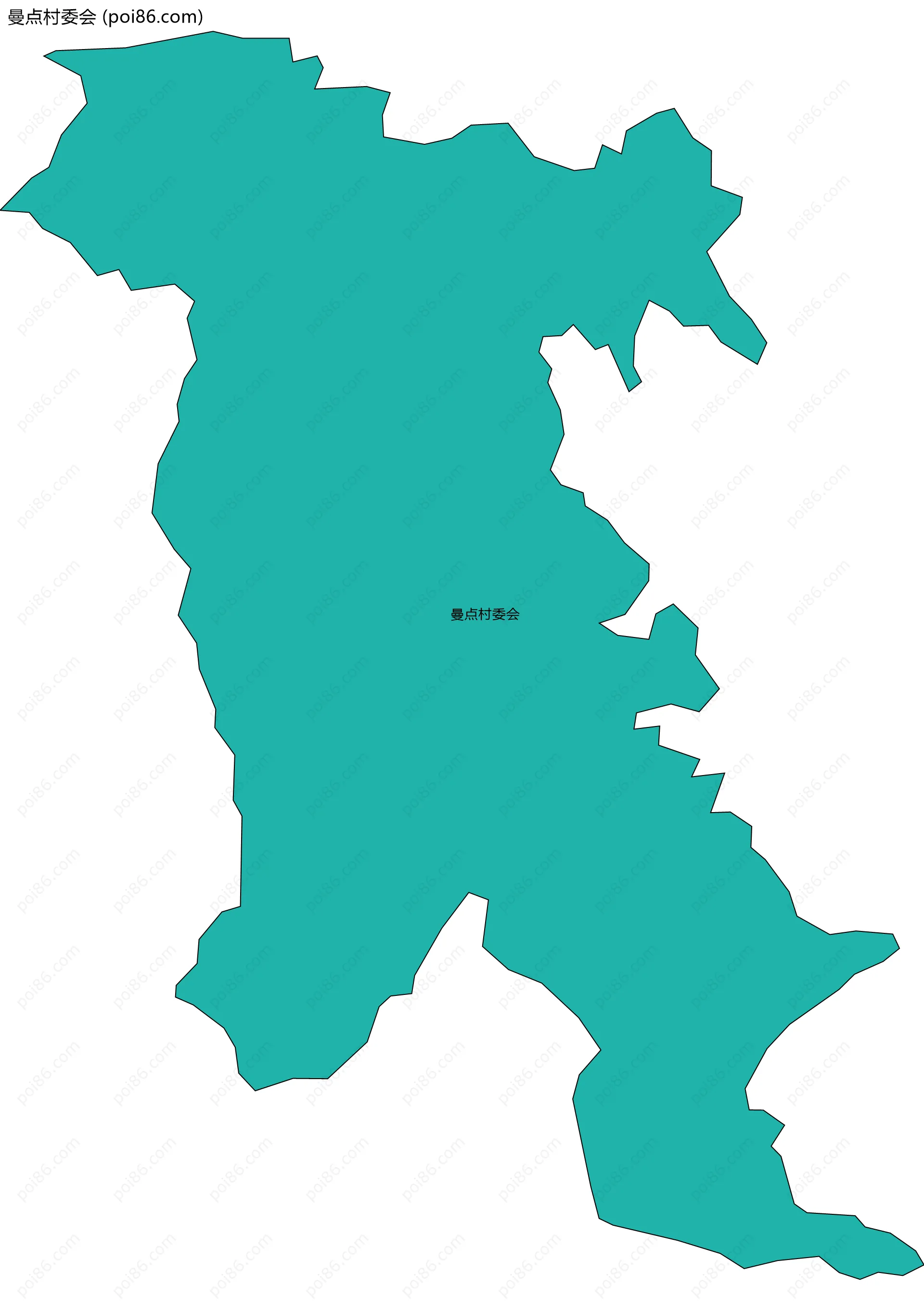 曼点村委会边界地图