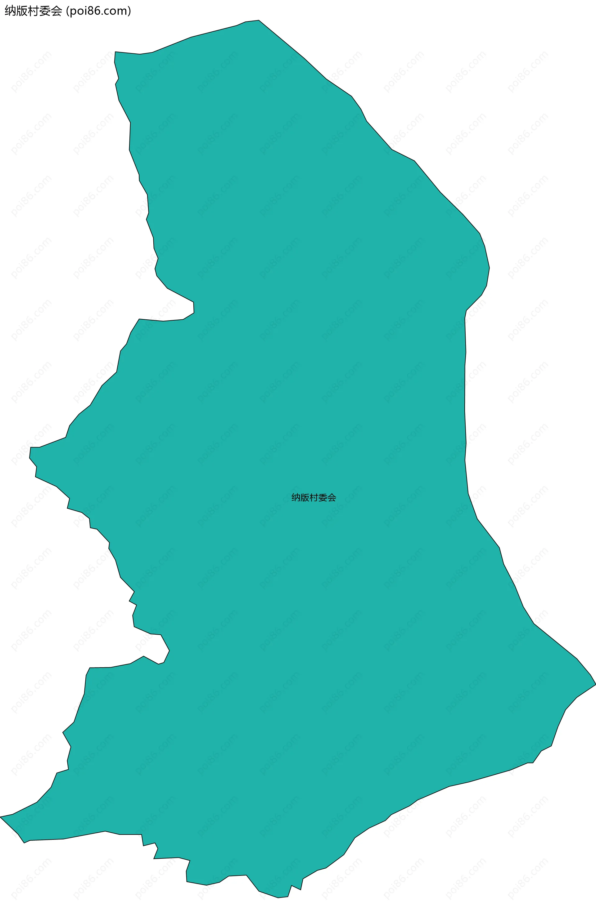 纳版村委会边界地图