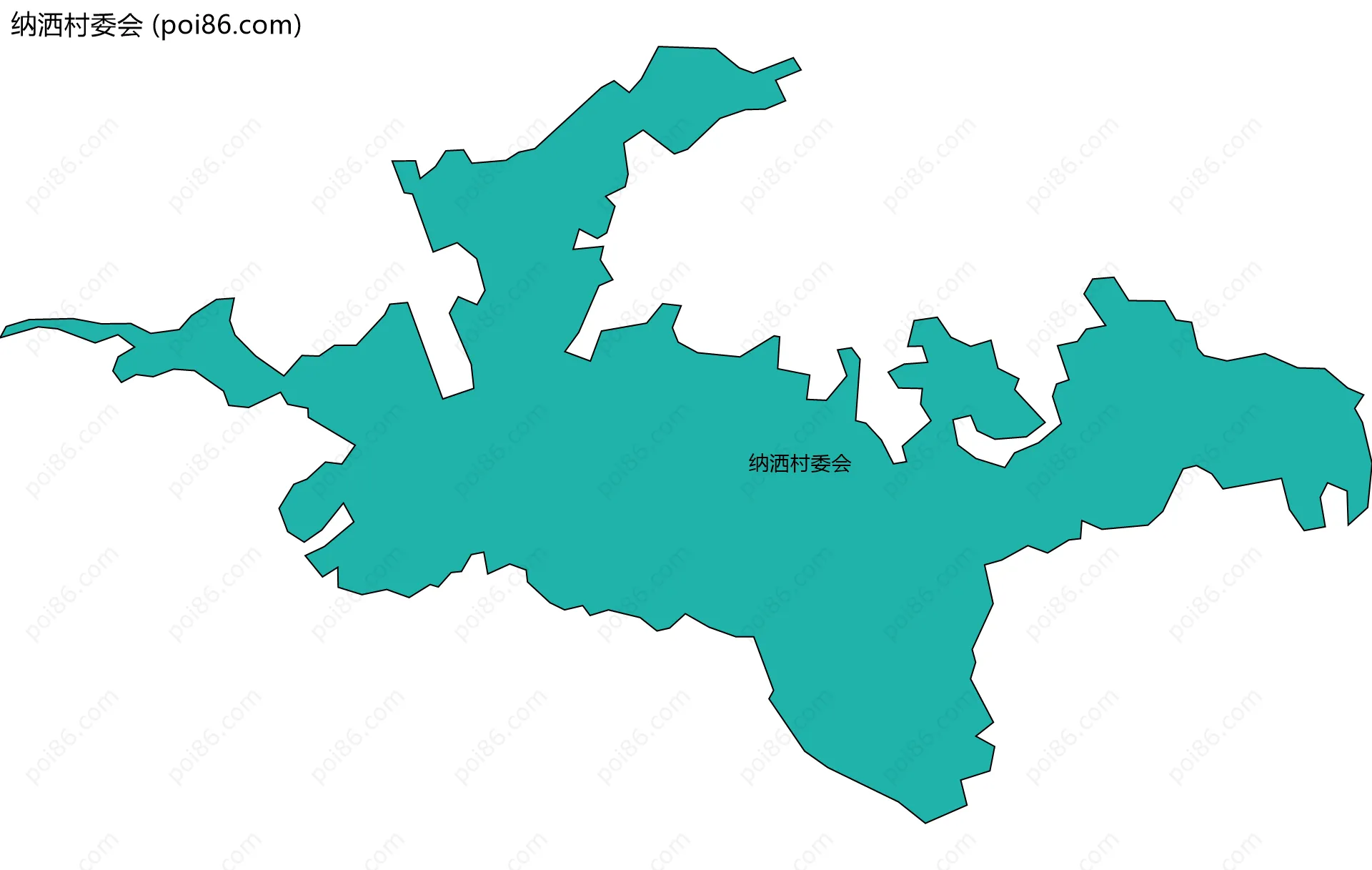 纳洒村委会边界地图