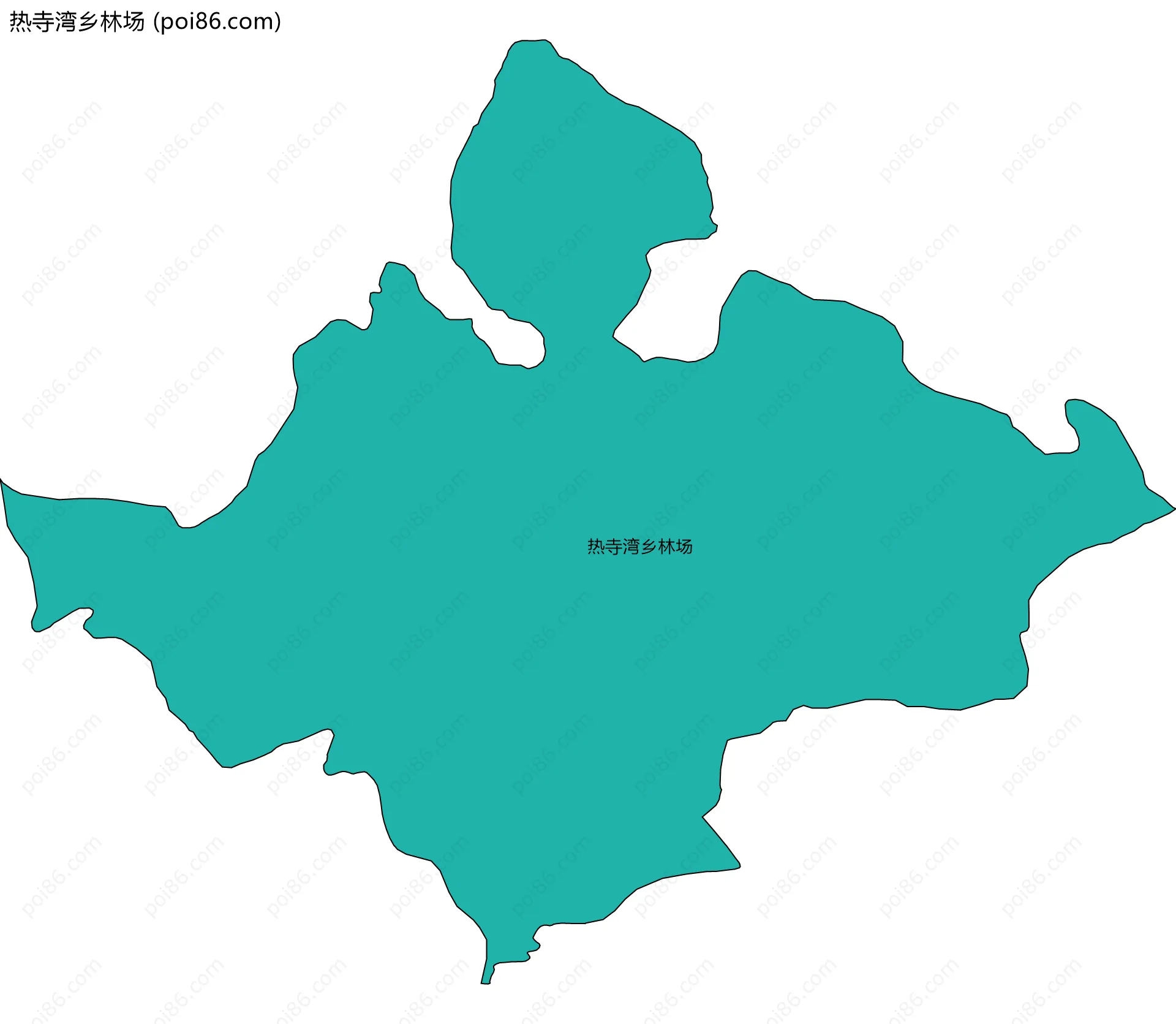 热寺湾乡林场边界地图(五级行政区划)