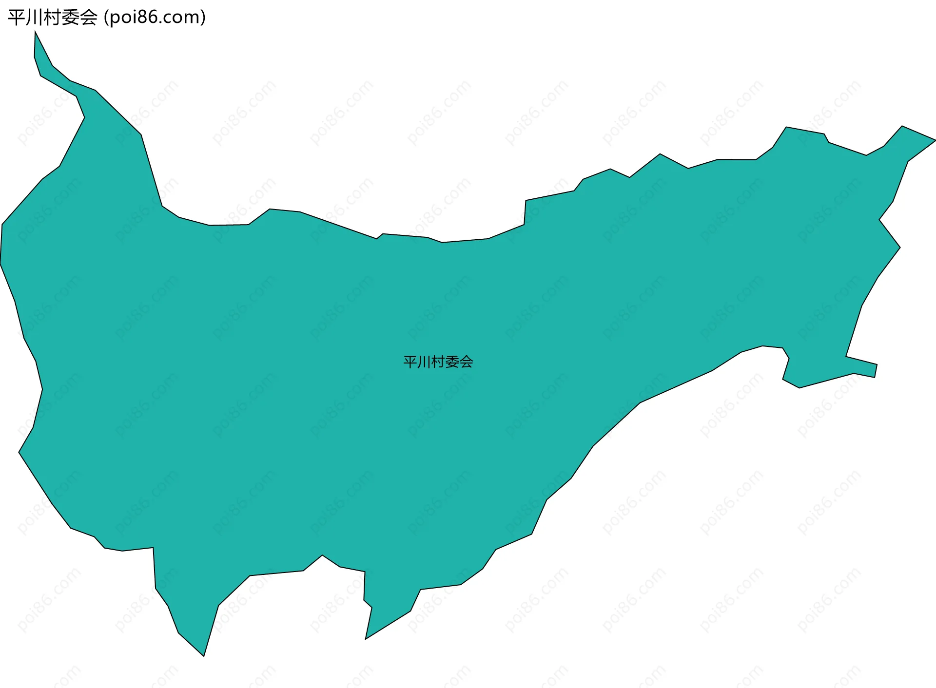 平川村委会边界地图