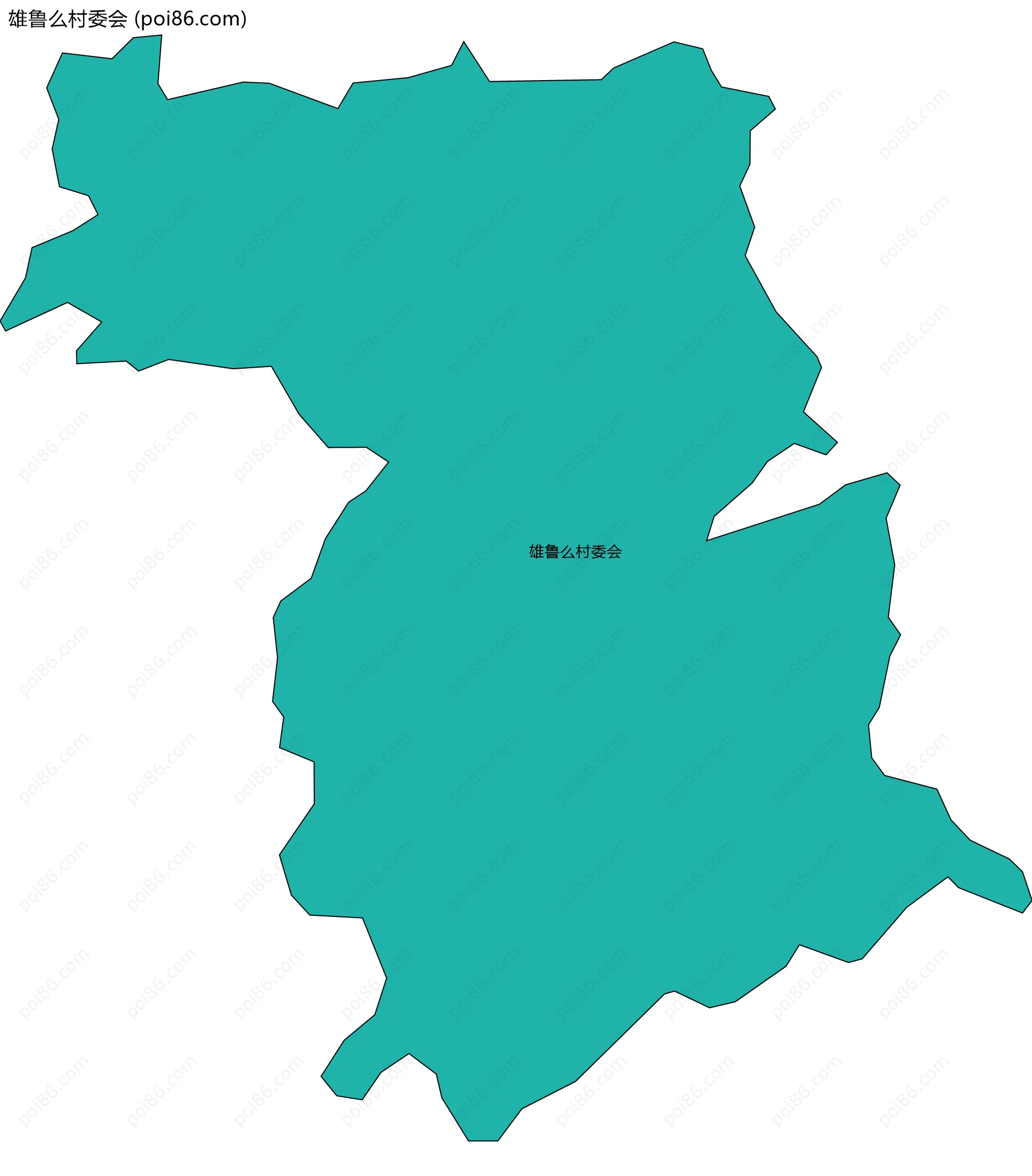雄鲁么村委会边界地图