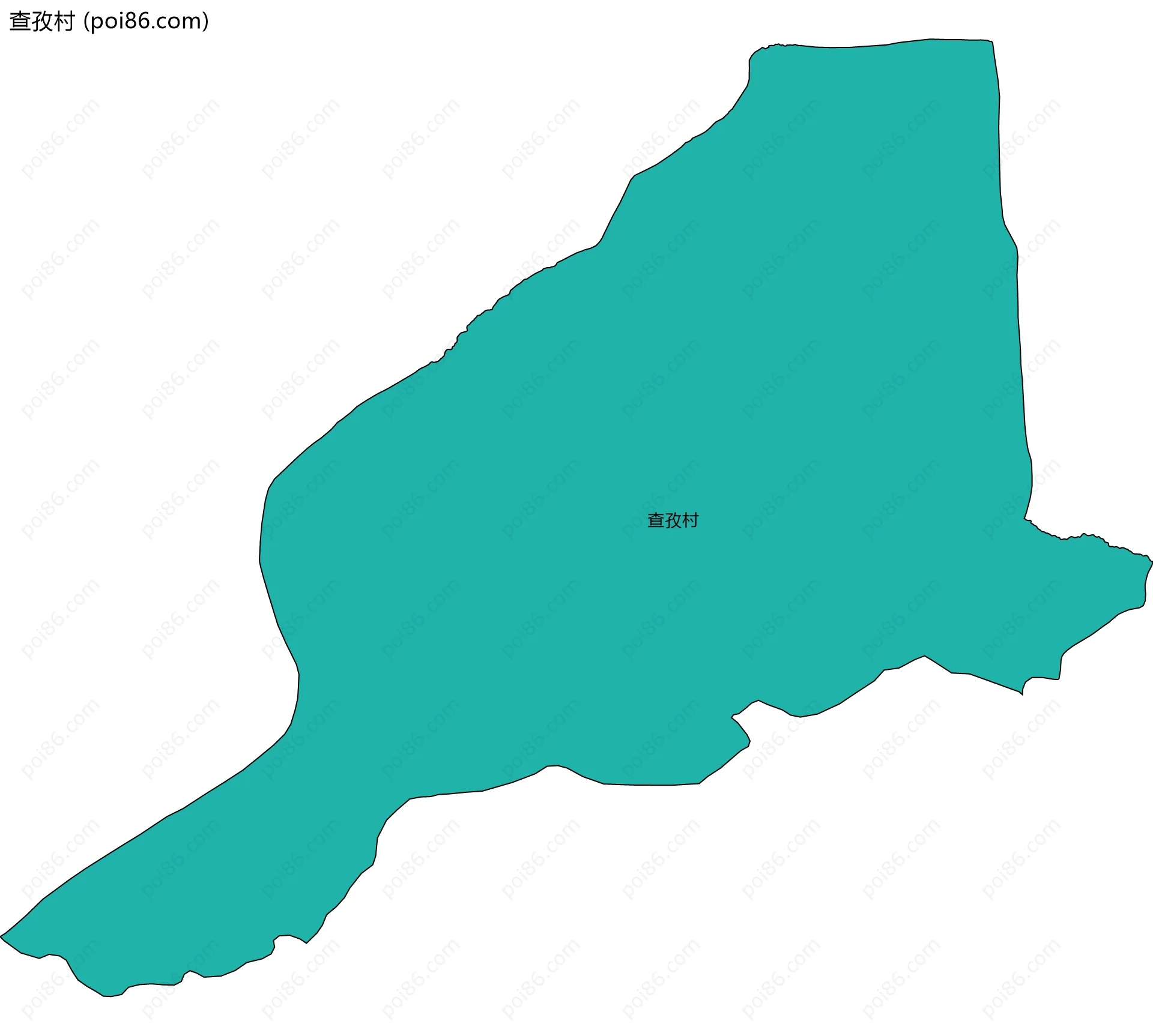 查孜村边界地图