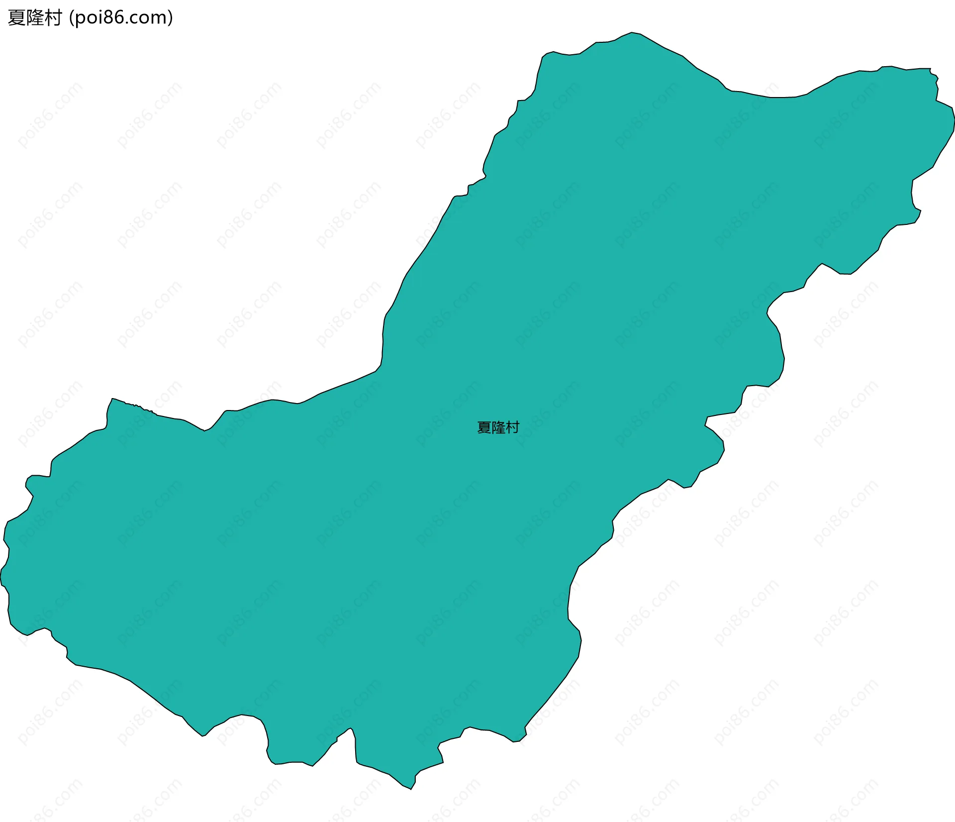 夏隆村边界地图