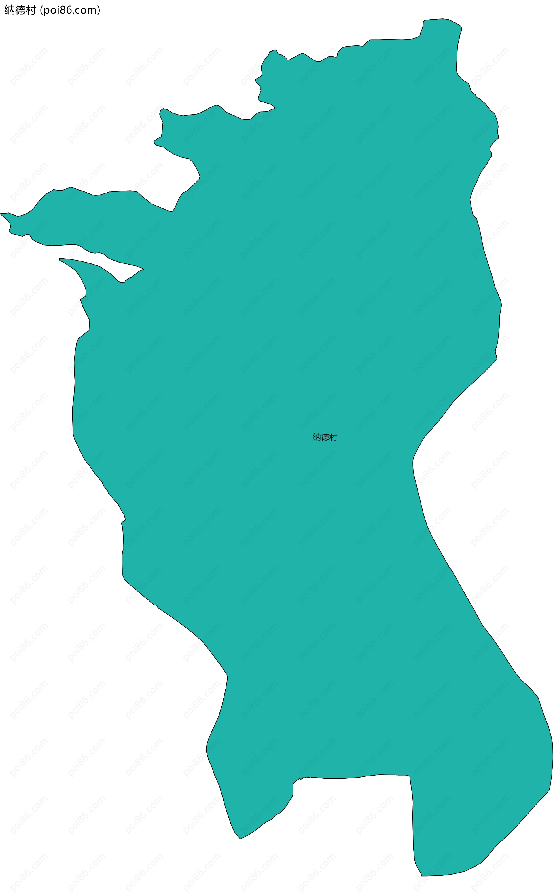 纳德村边界地图