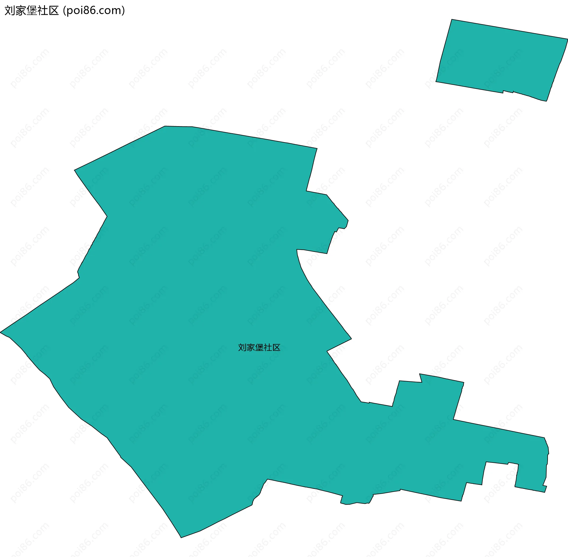 刘家堡社区边界地图