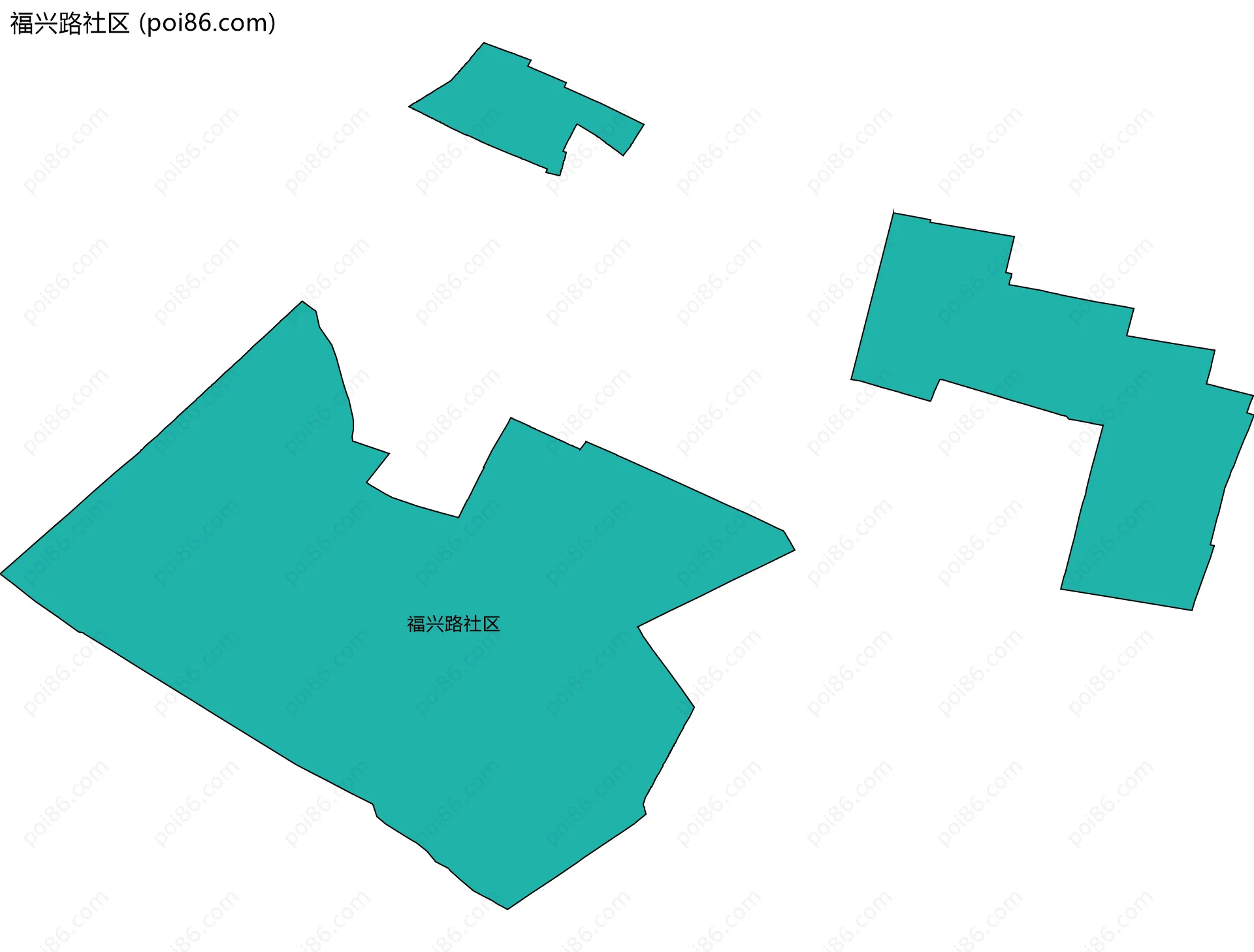 福兴路社区边界地图