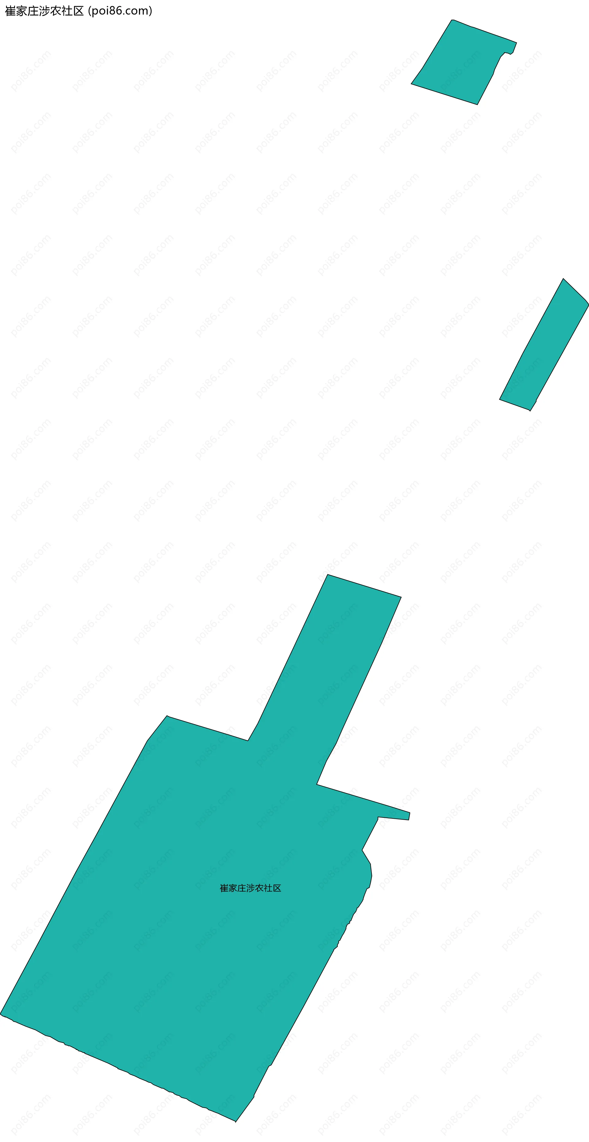 崔家庄涉农社区边界地图