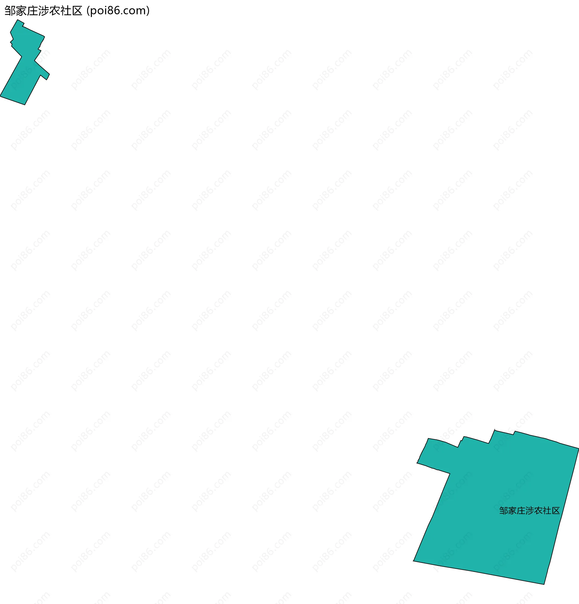邹家庄涉农社区边界地图