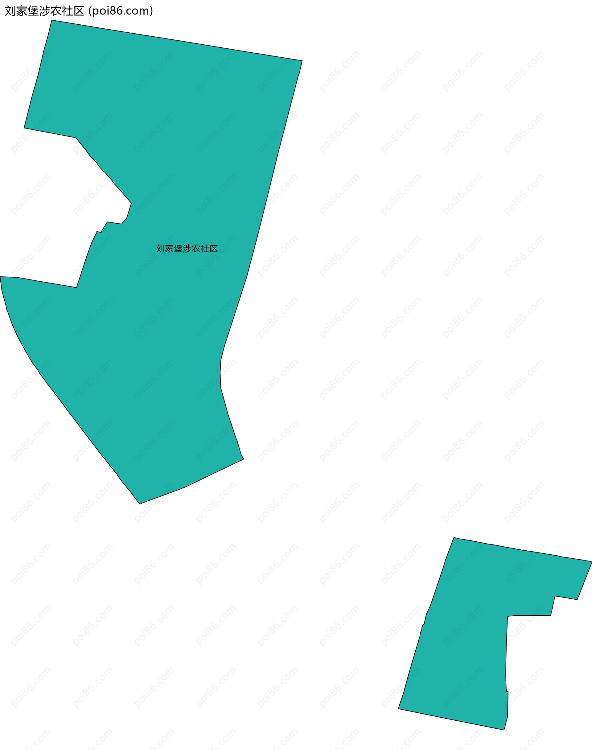 刘家堡涉农社区边界地图