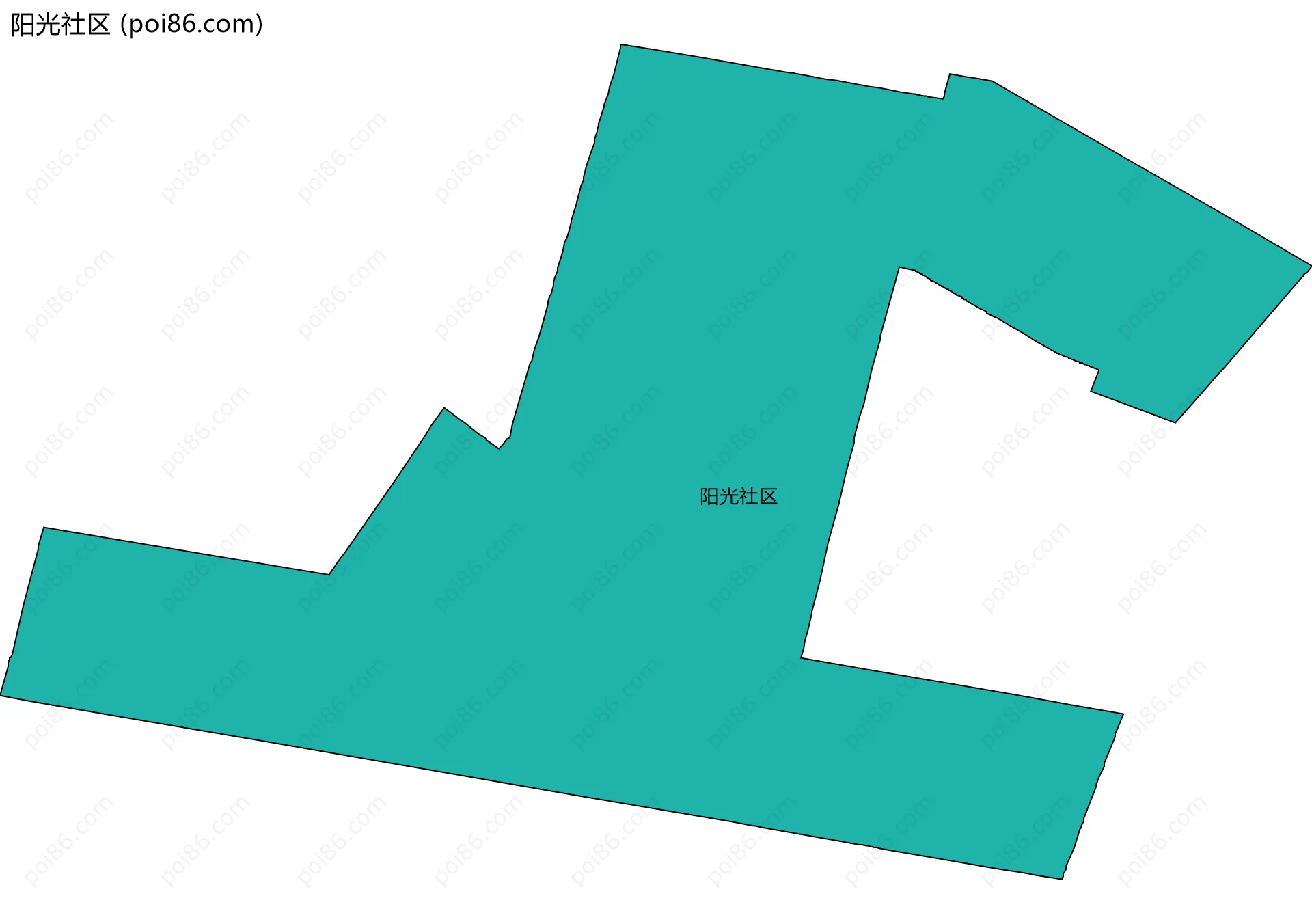 阳光社区边界地图
