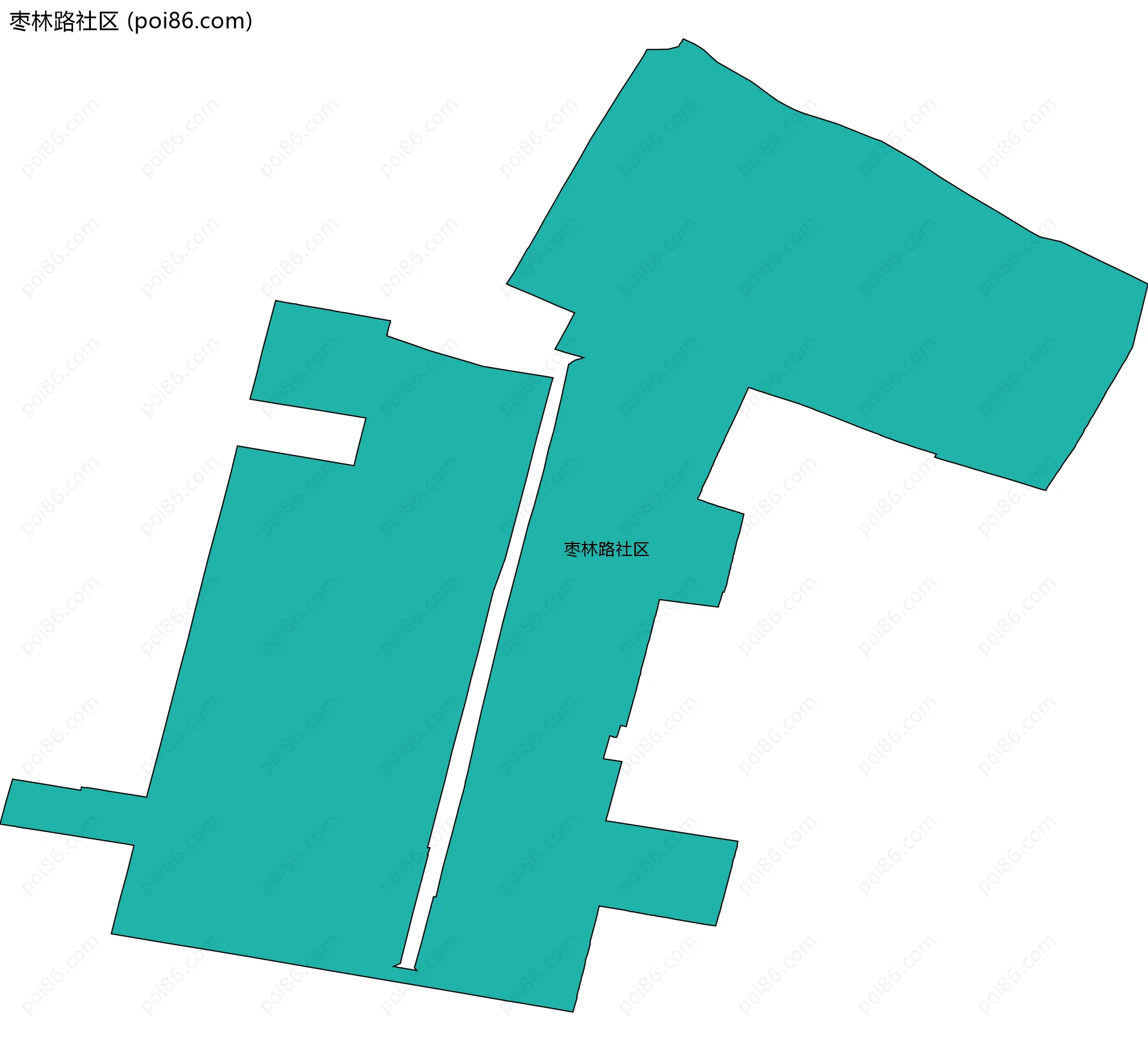 枣林路社区边界地图