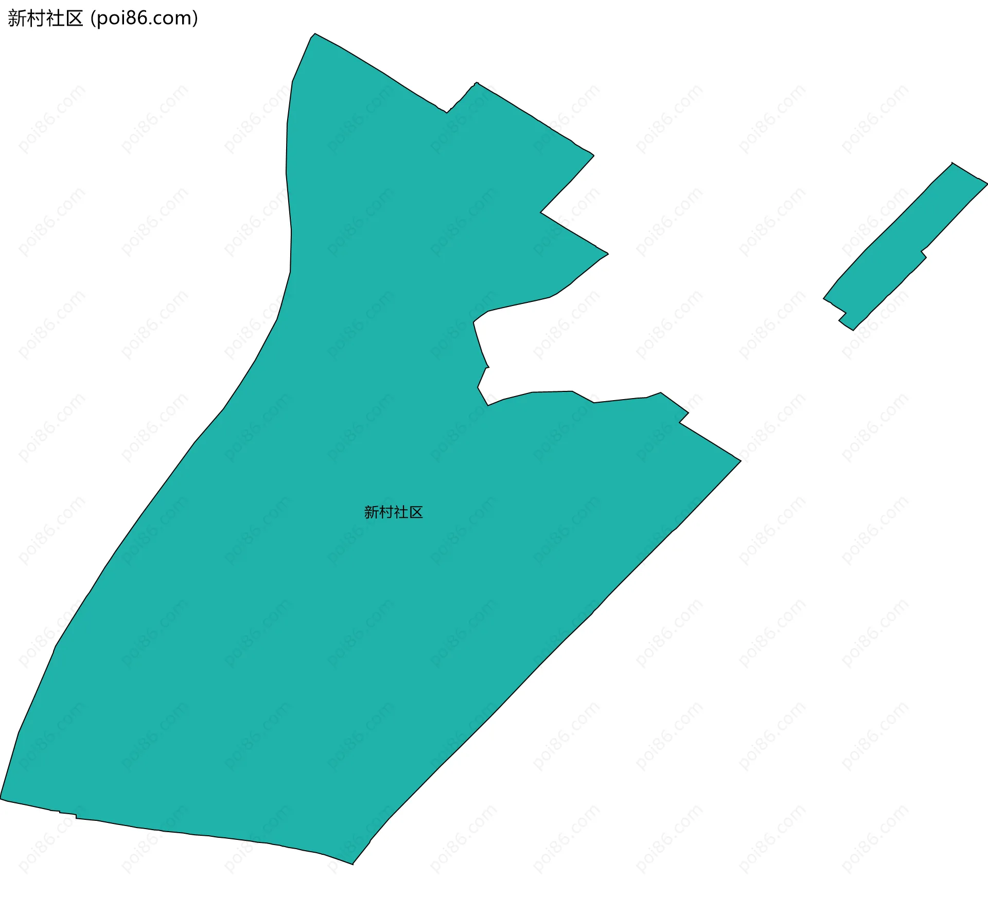 新村社区边界地图