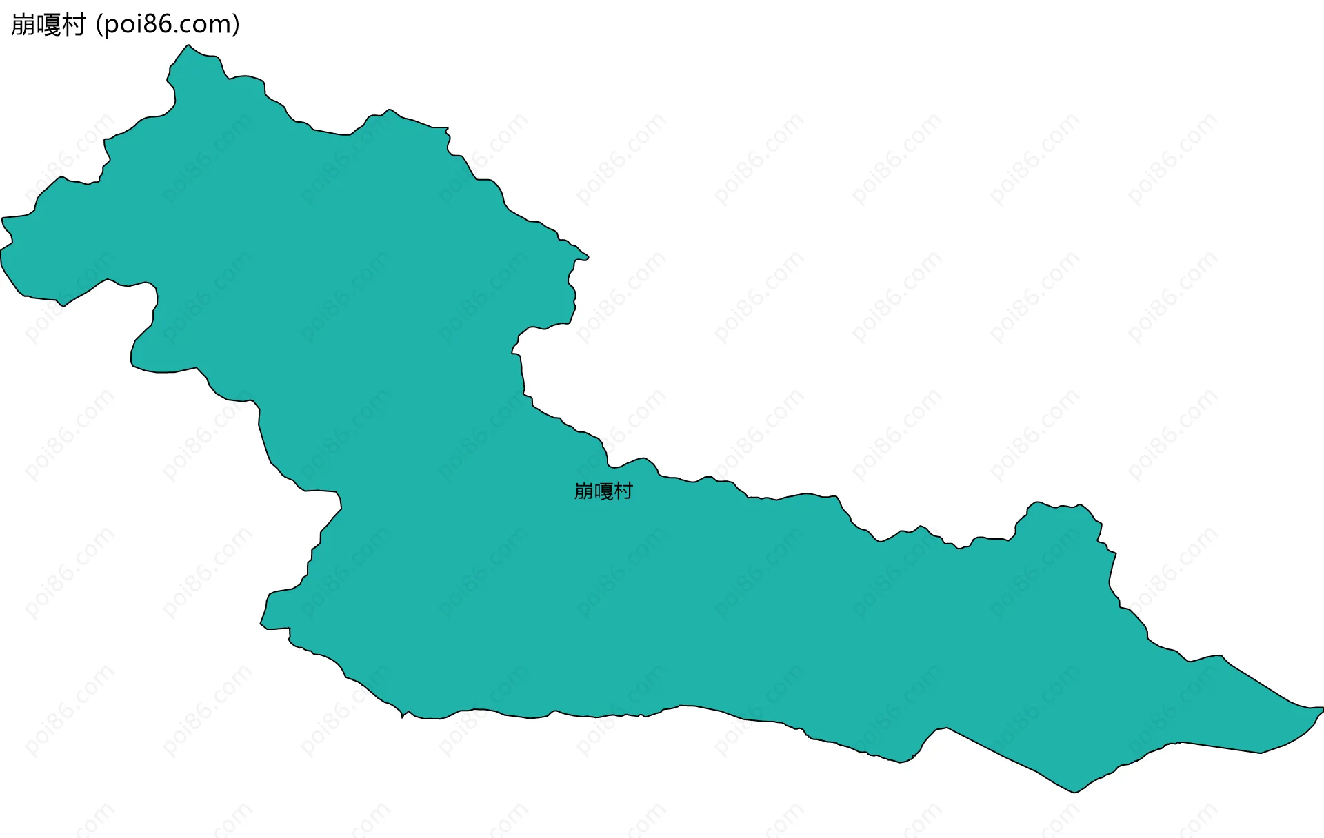 崩嘎村边界地图