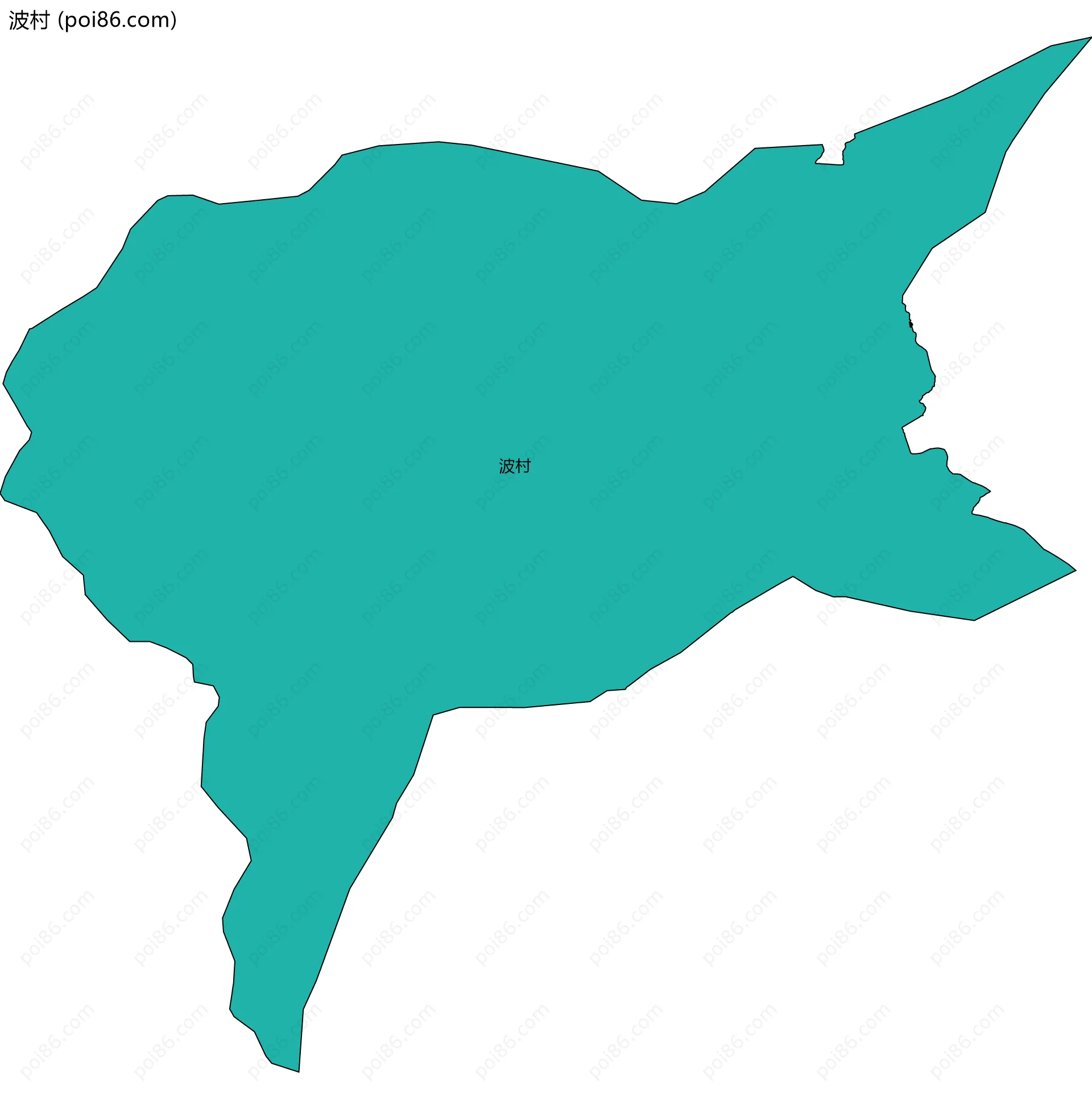 波村边界地图