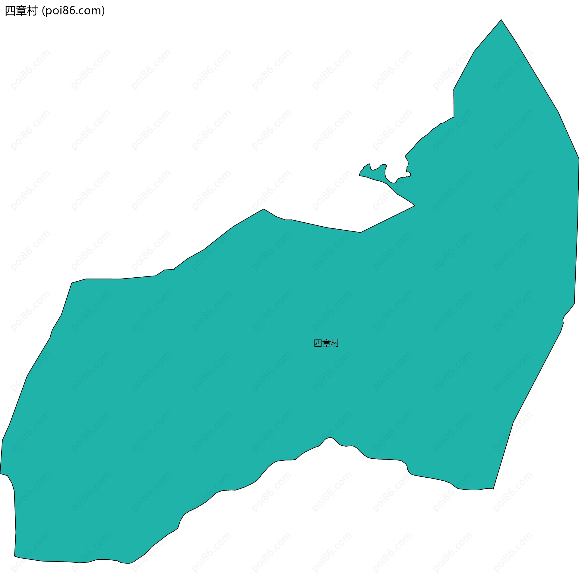 四章村边界地图