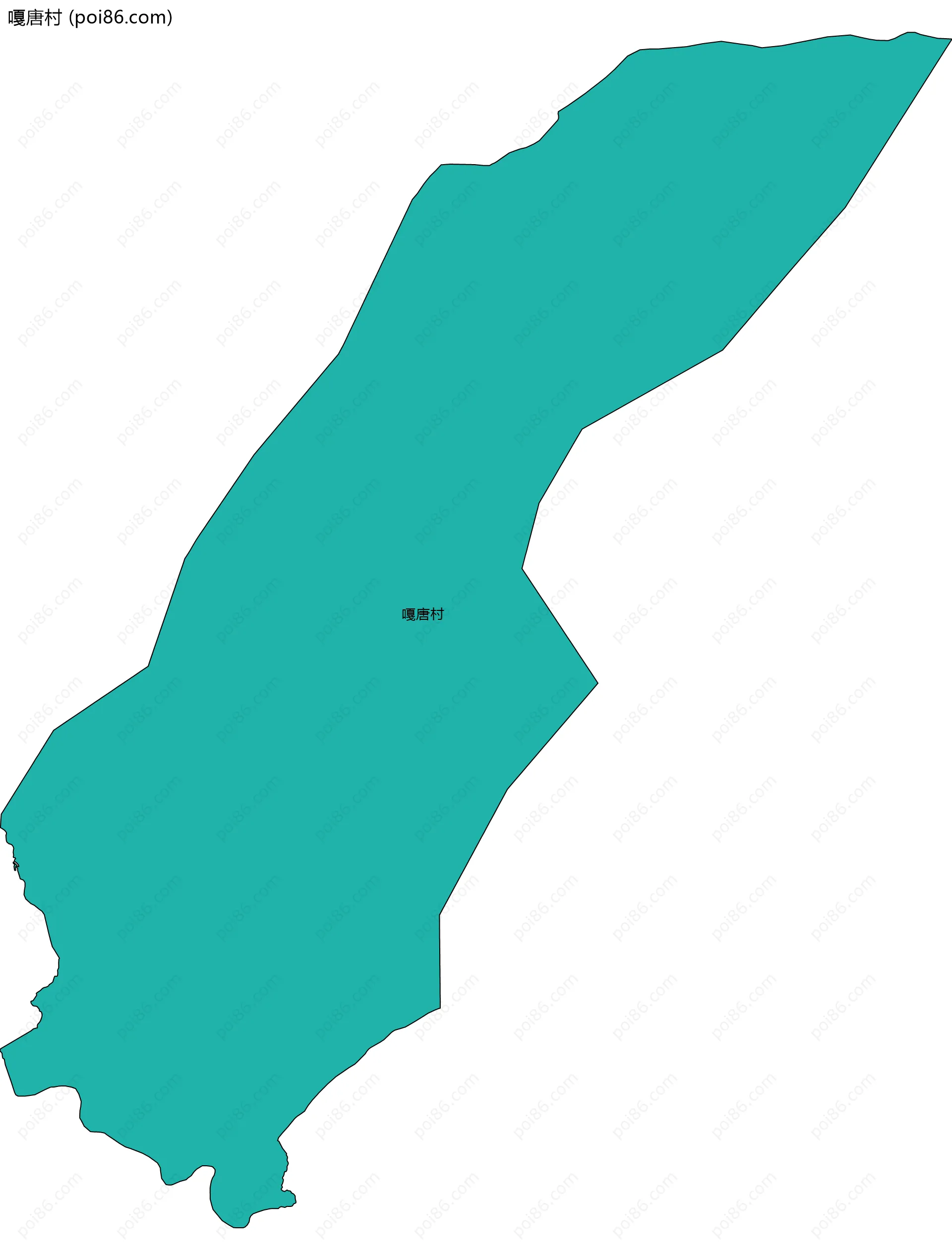 嘎唐村边界地图