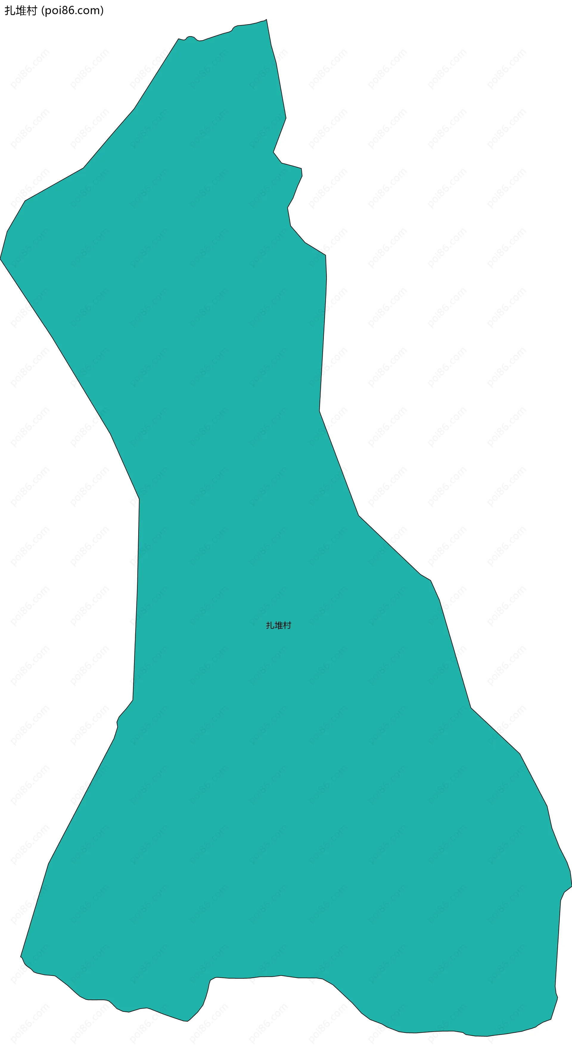 扎堆村边界地图