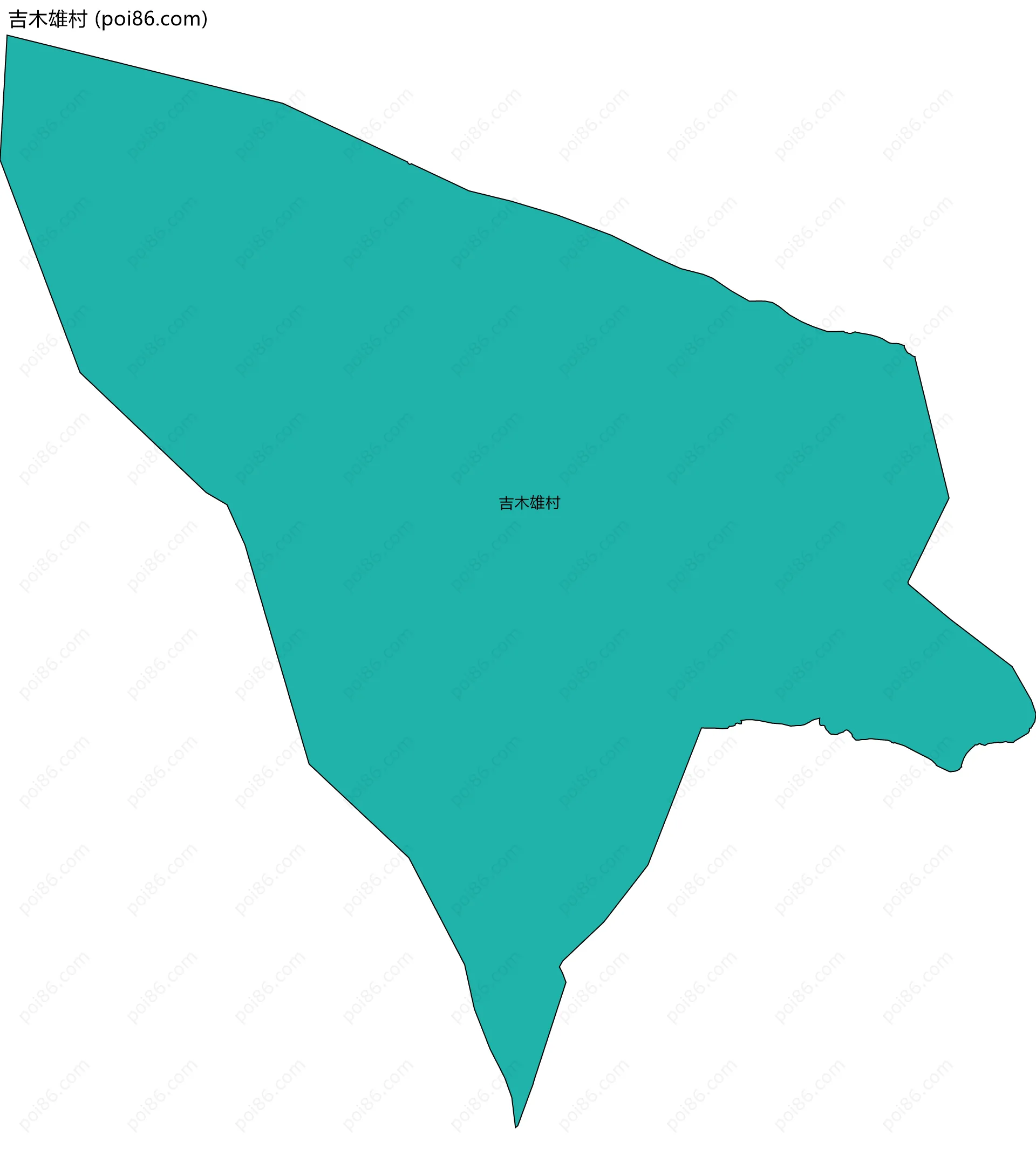 吉木雄村边界地图