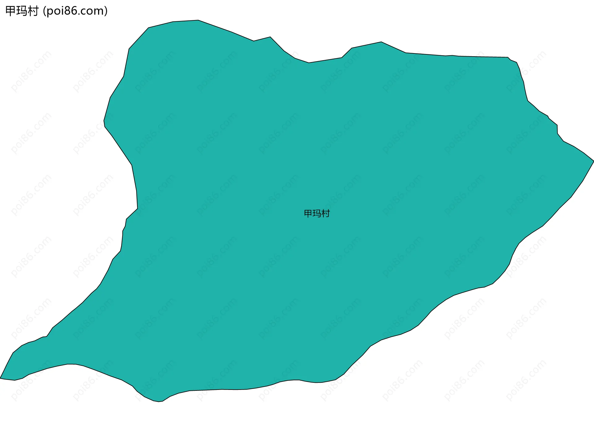 甲玛村边界地图