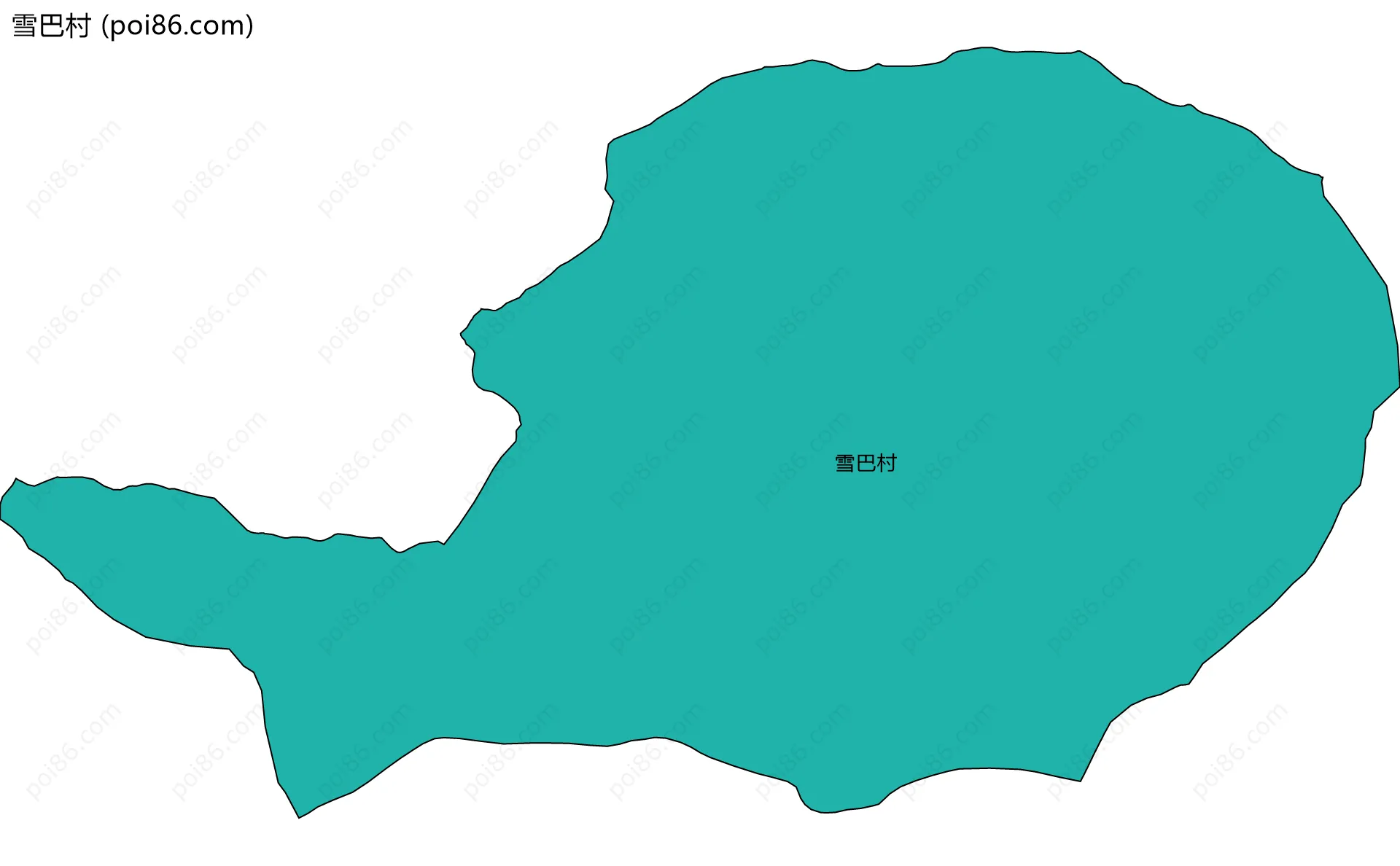 雪巴村边界地图