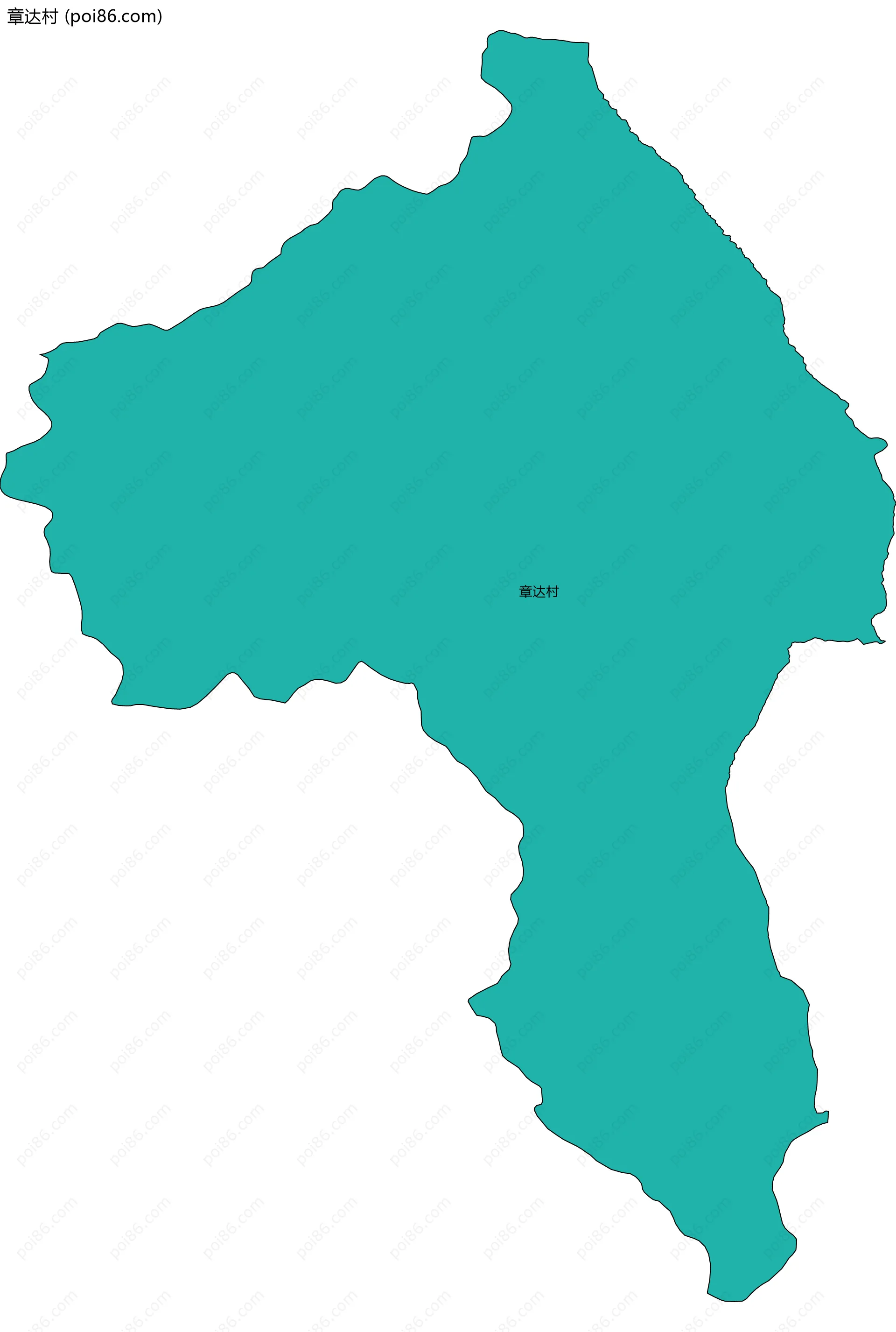 章达村边界地图