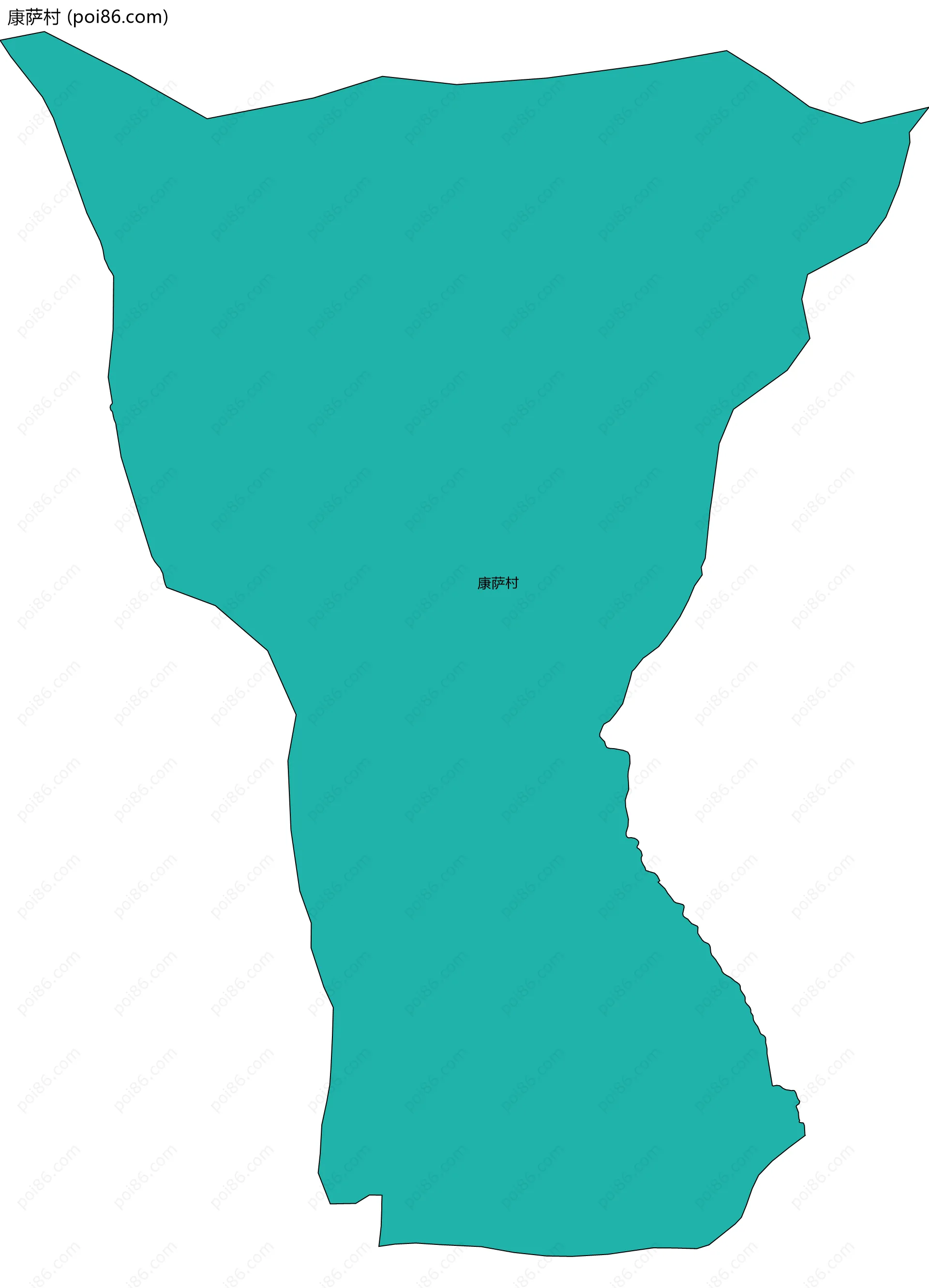 康萨村边界地图