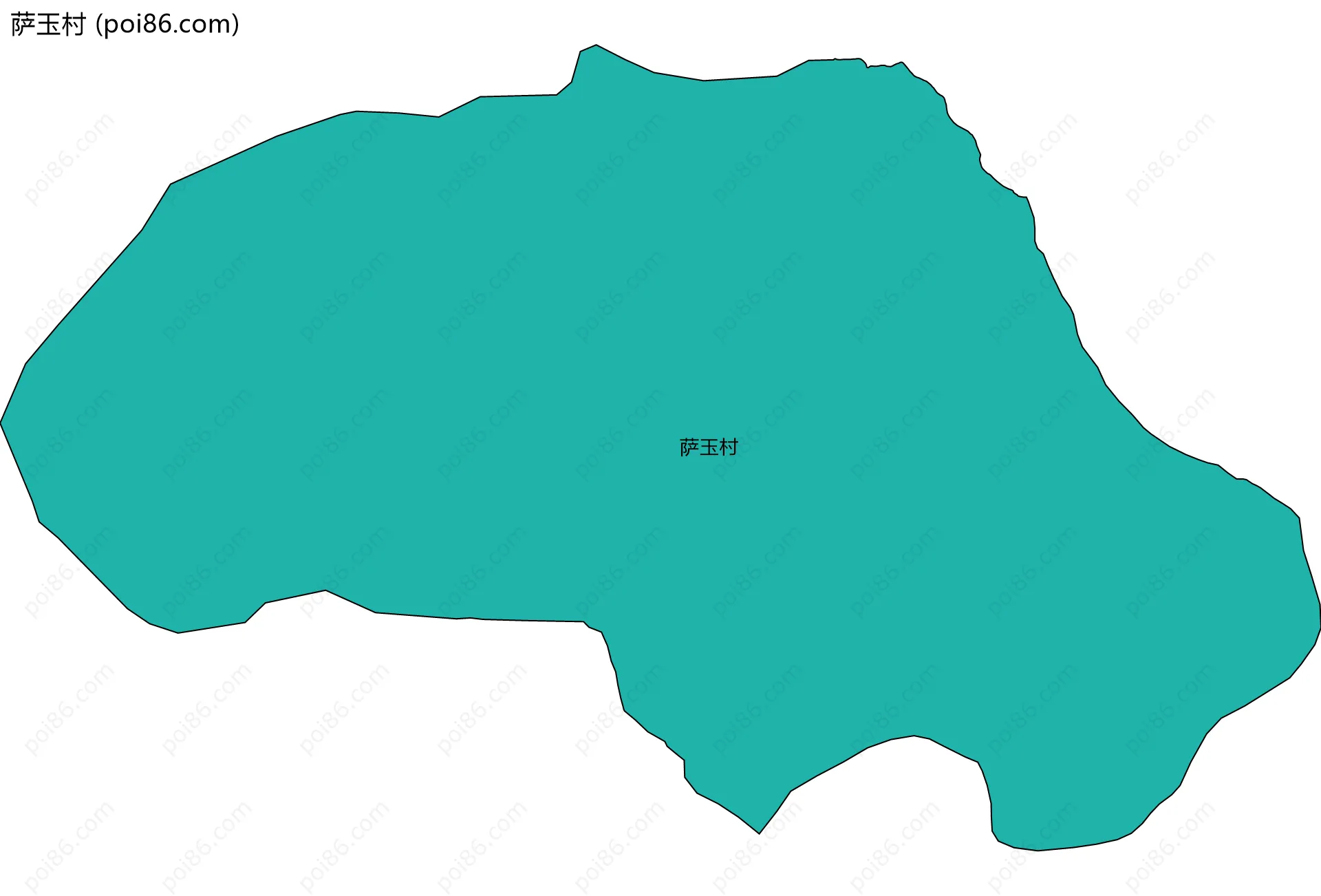 萨玉村边界地图