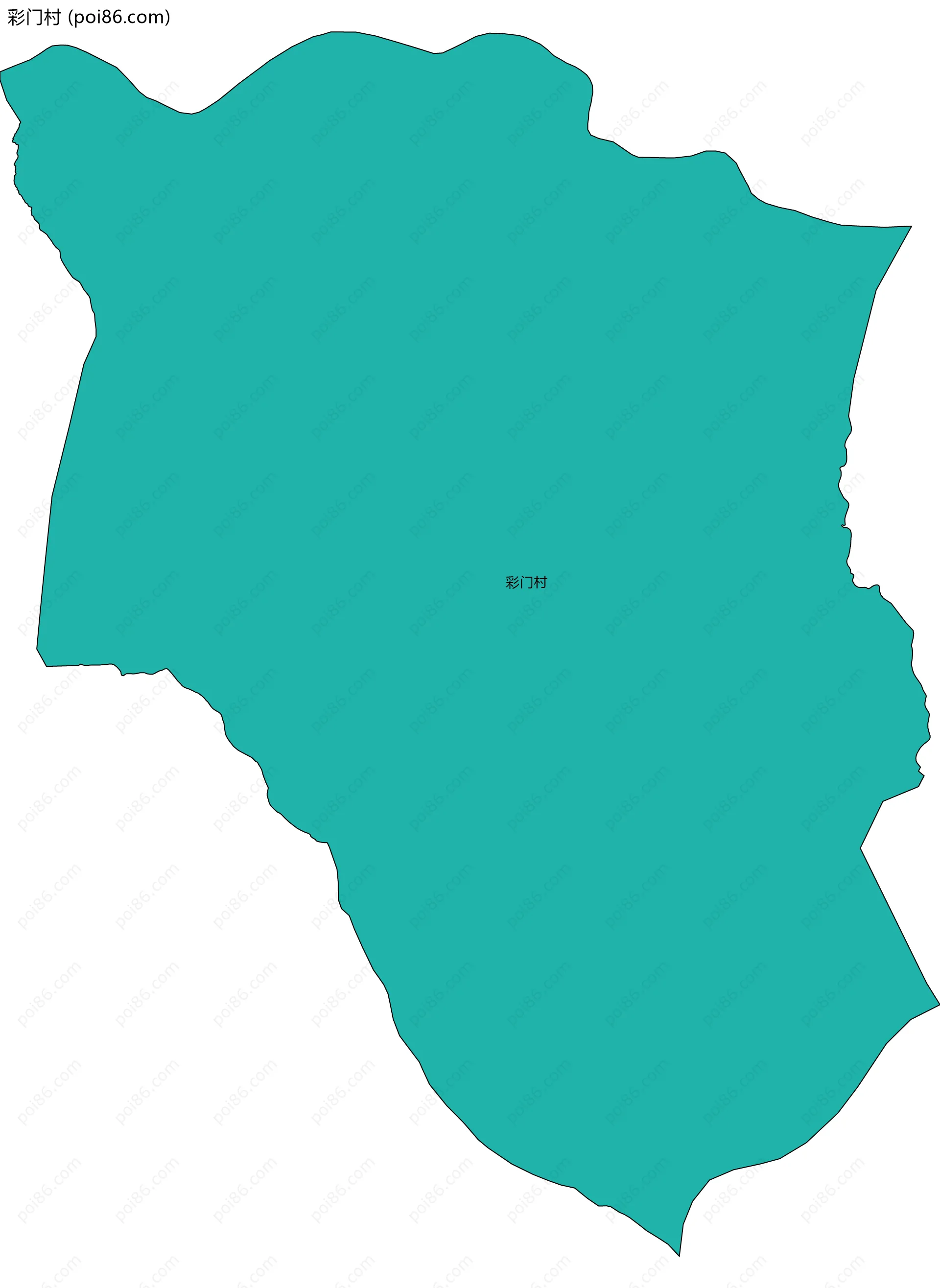 彩门村边界地图