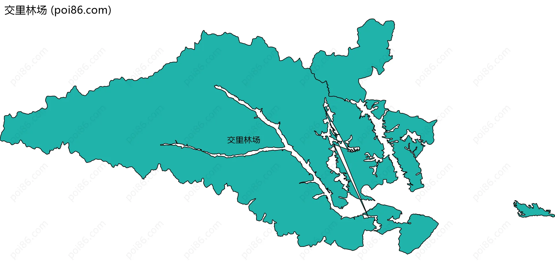 交里林场边界地图(五级行政区划)