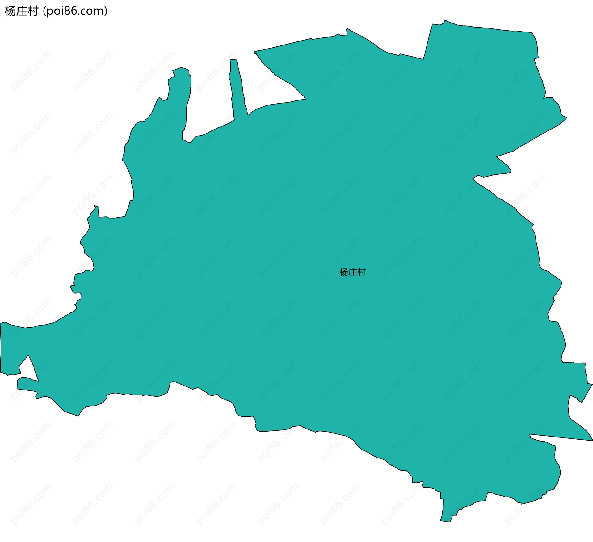 杨庄村边界地图
