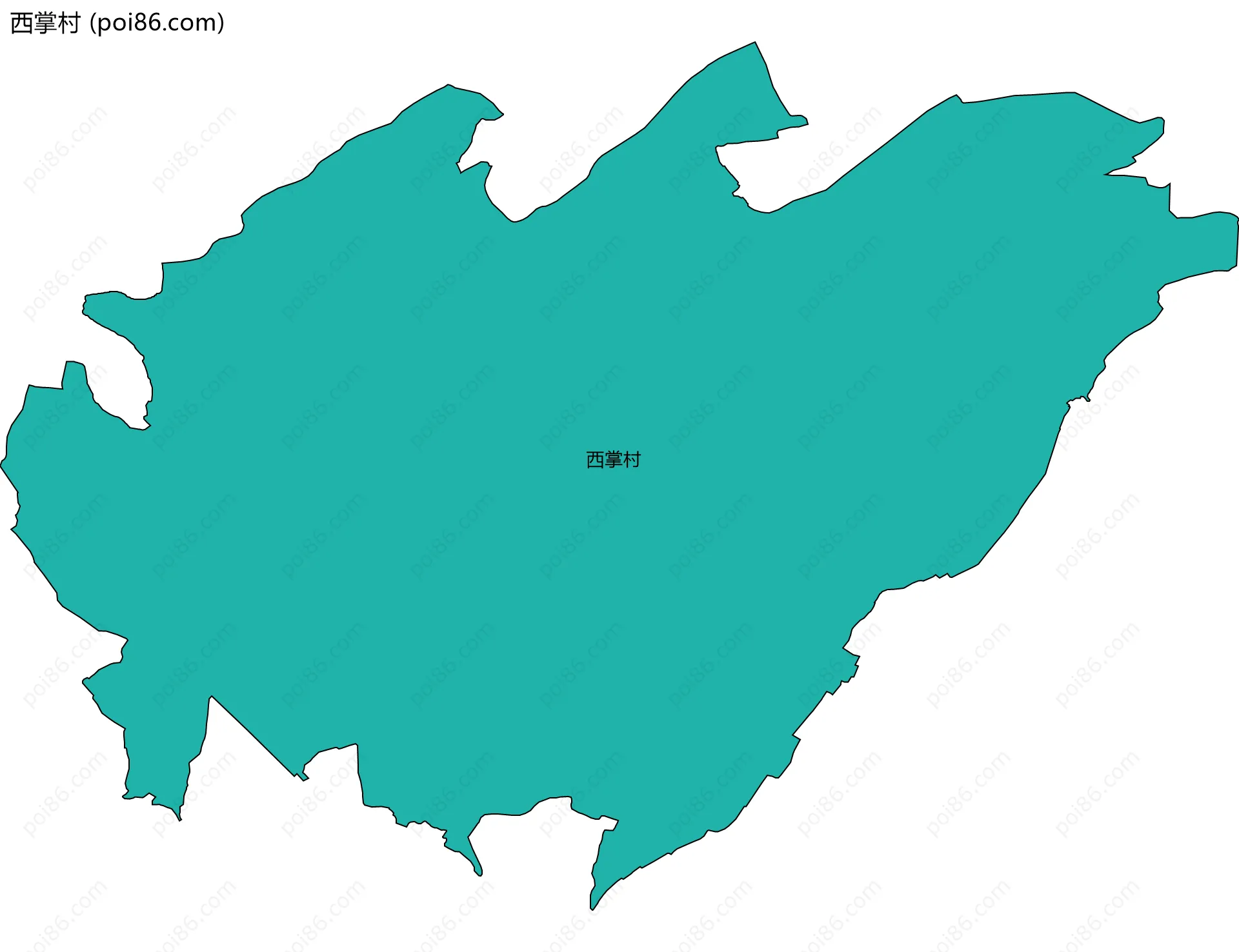 西掌村边界地图