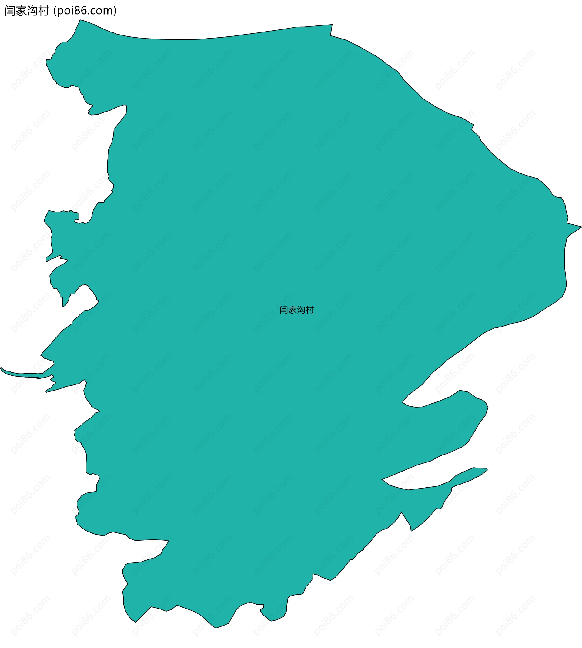 闫家沟村边界地图