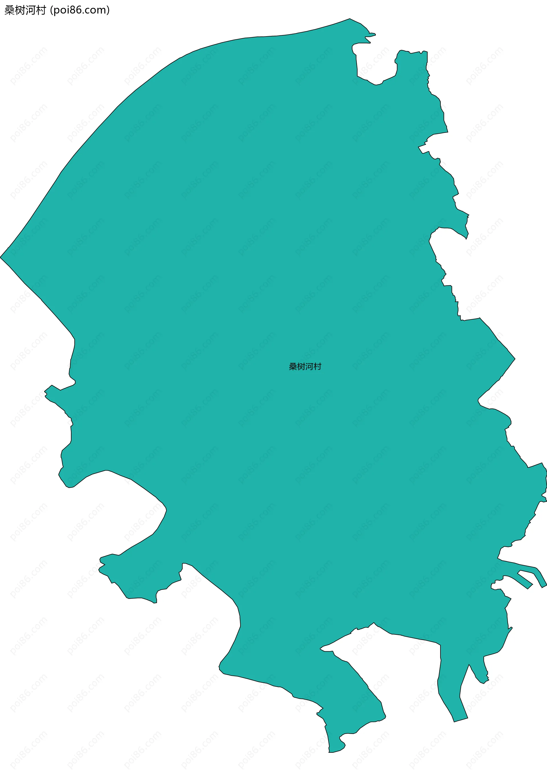 桑树河村边界地图