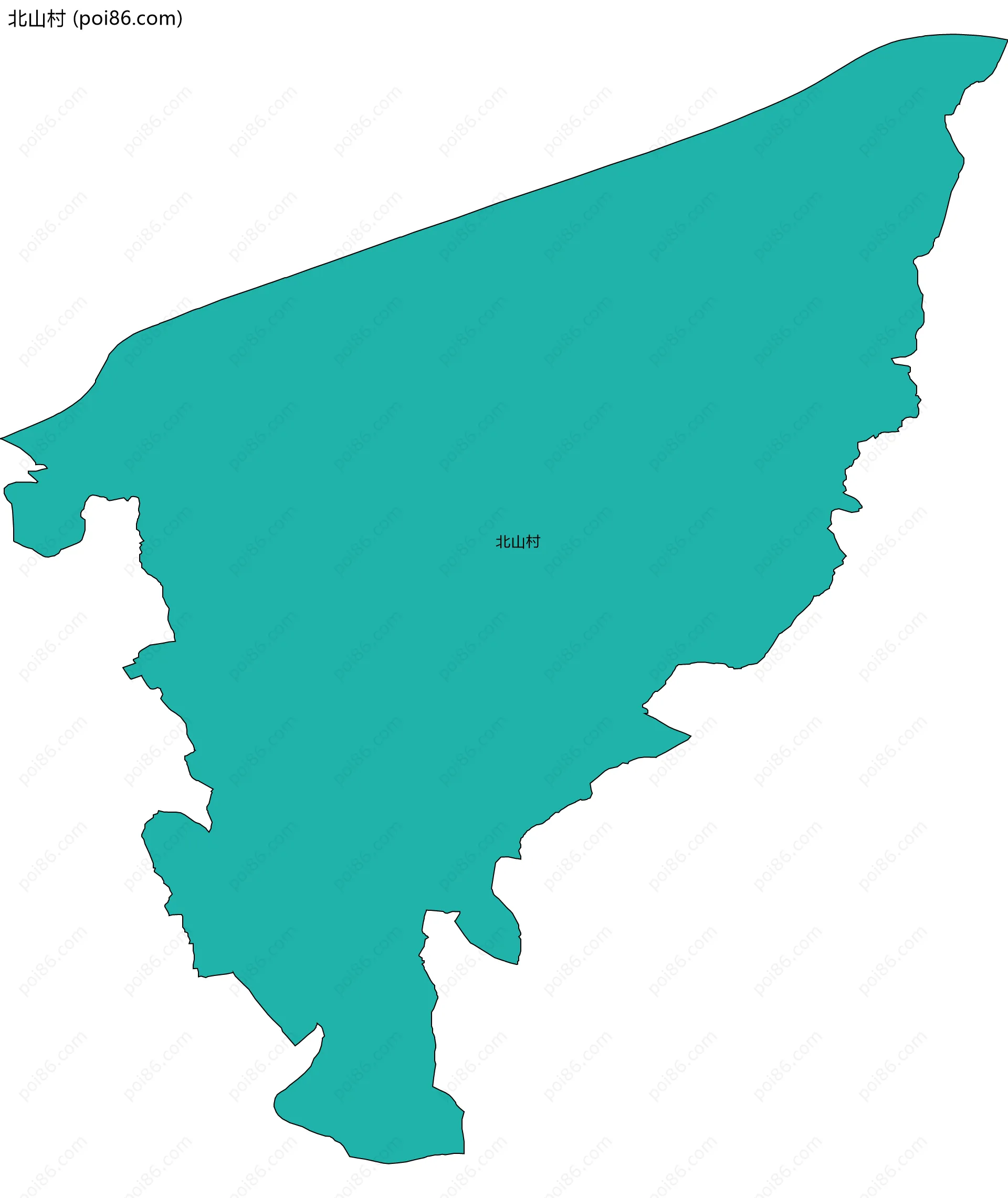 北山村边界地图