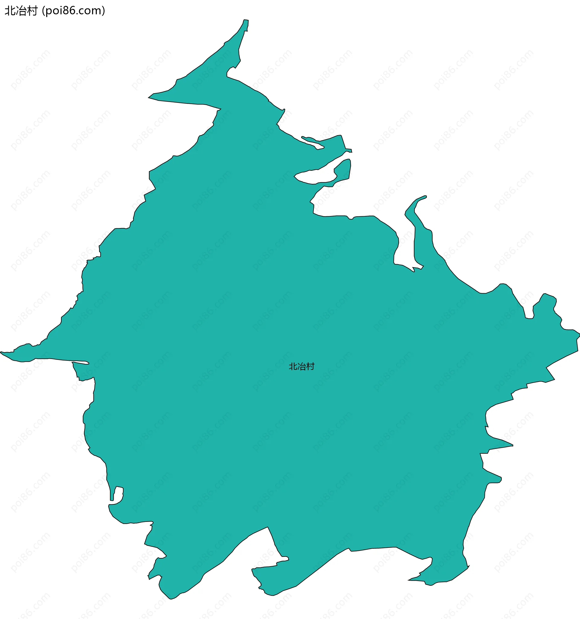 北冶村边界地图