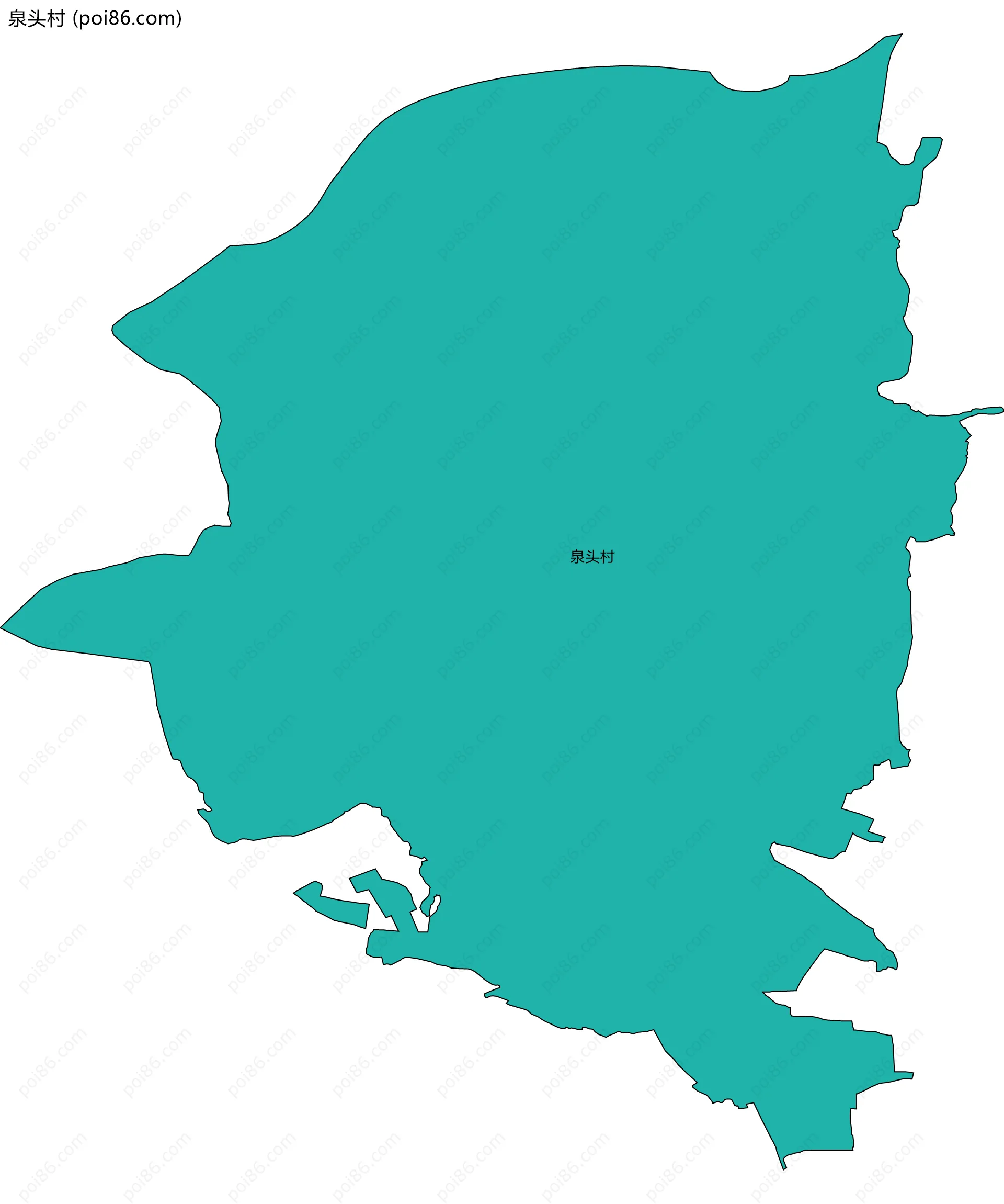 泉头村边界地图