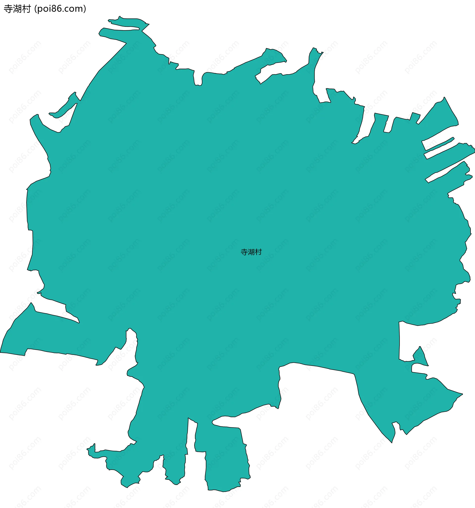 寺湖村边界地图