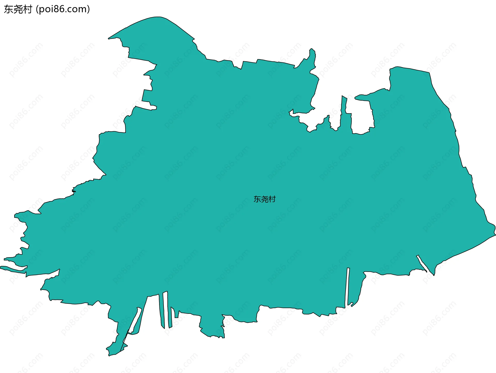 东尧村边界地图