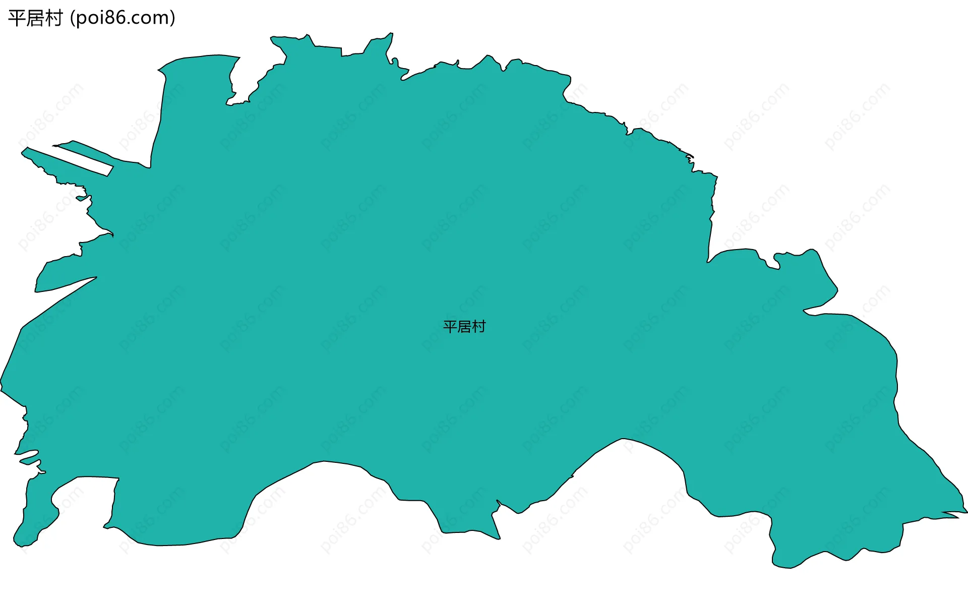 平居村边界地图