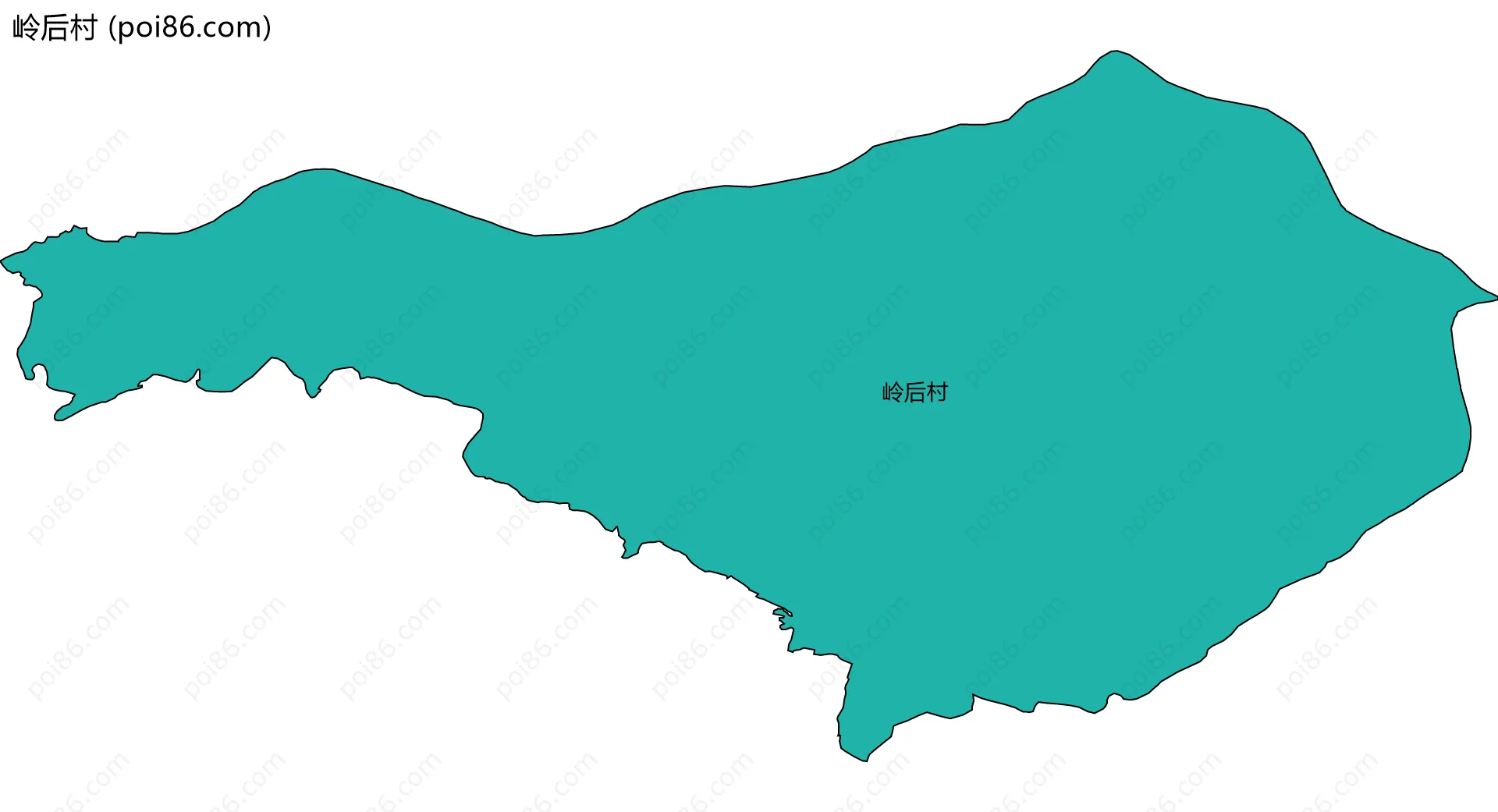 岭后村边界地图