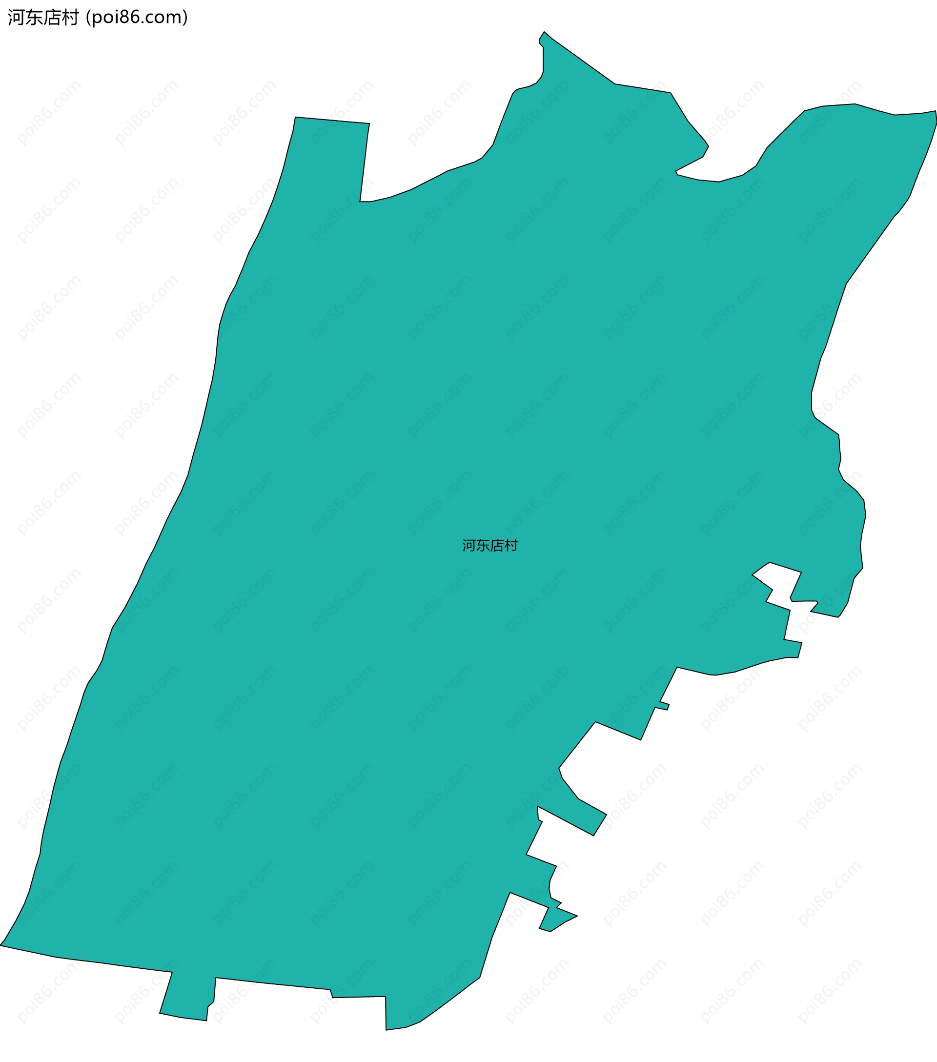 河东店村边界地图