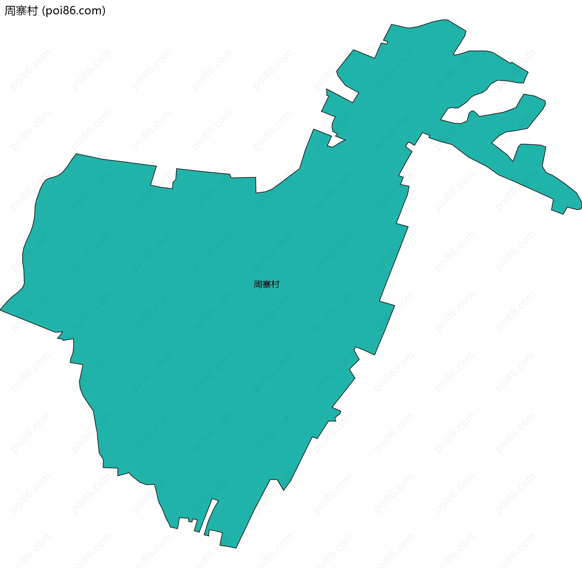 周寨村边界地图