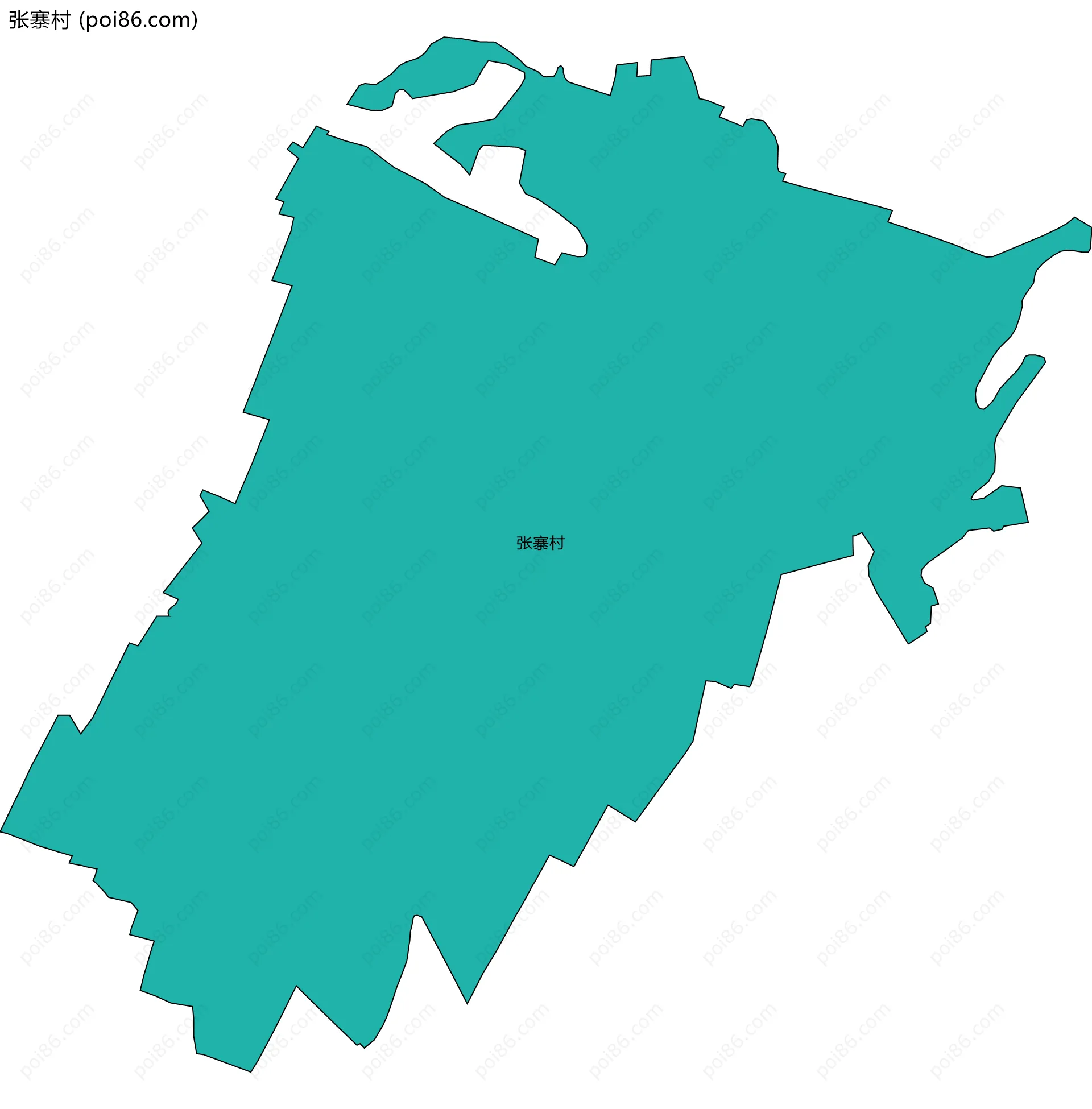张寨村边界地图