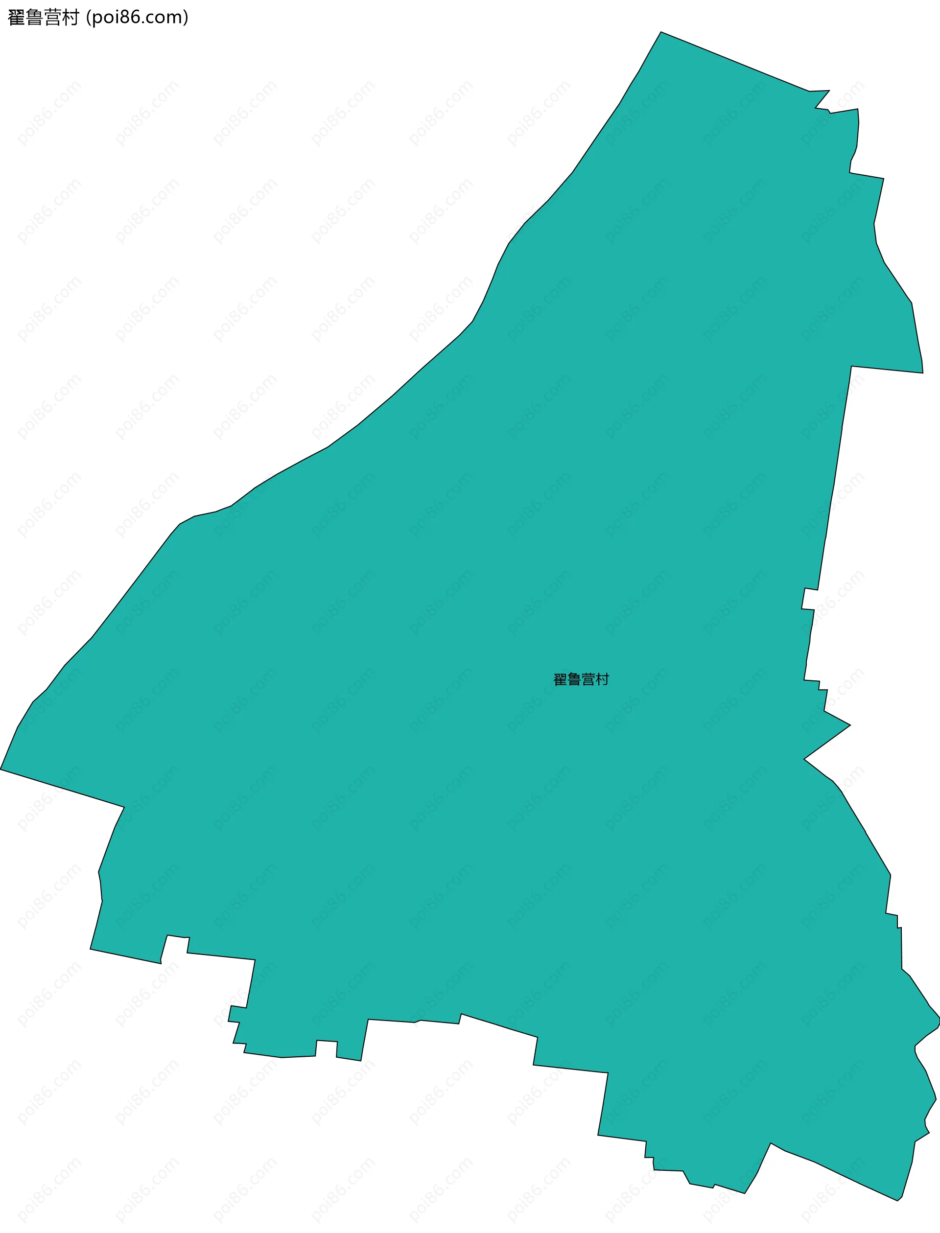 翟鲁营村边界地图