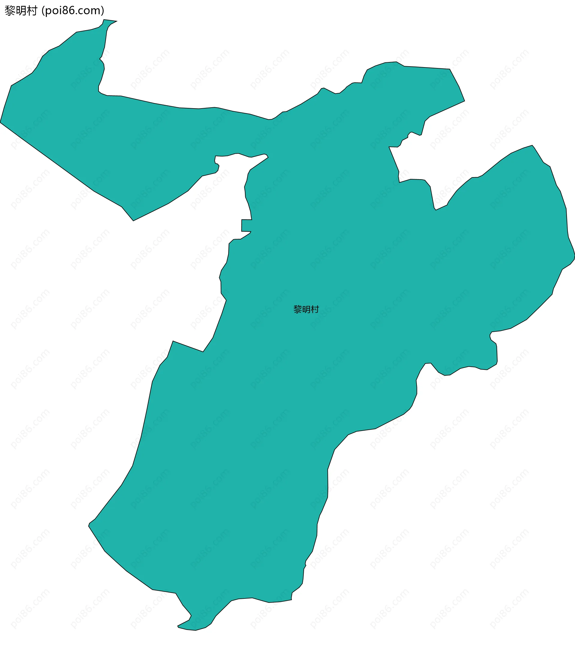 黎明村边界地图