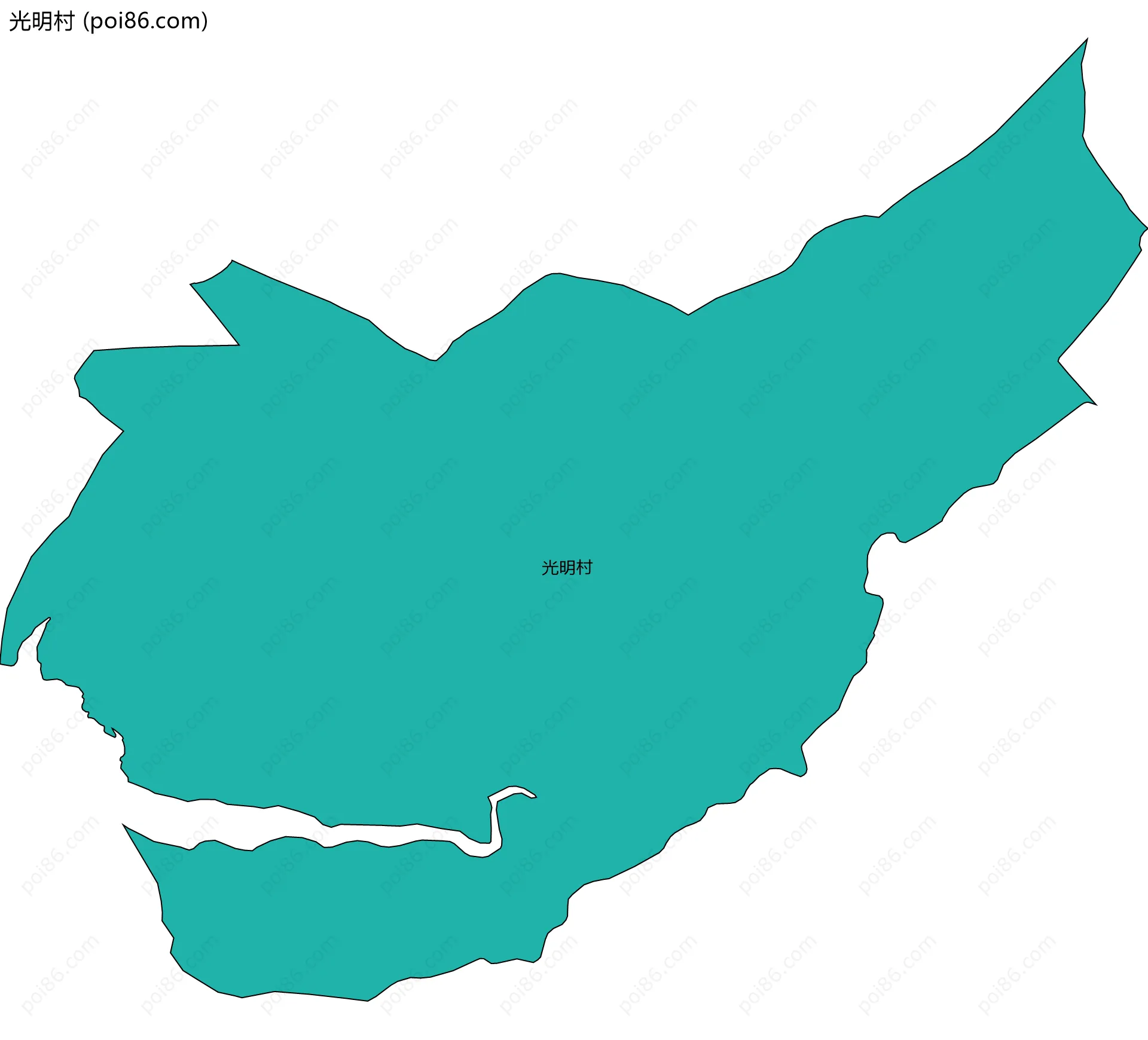 光明村边界地图